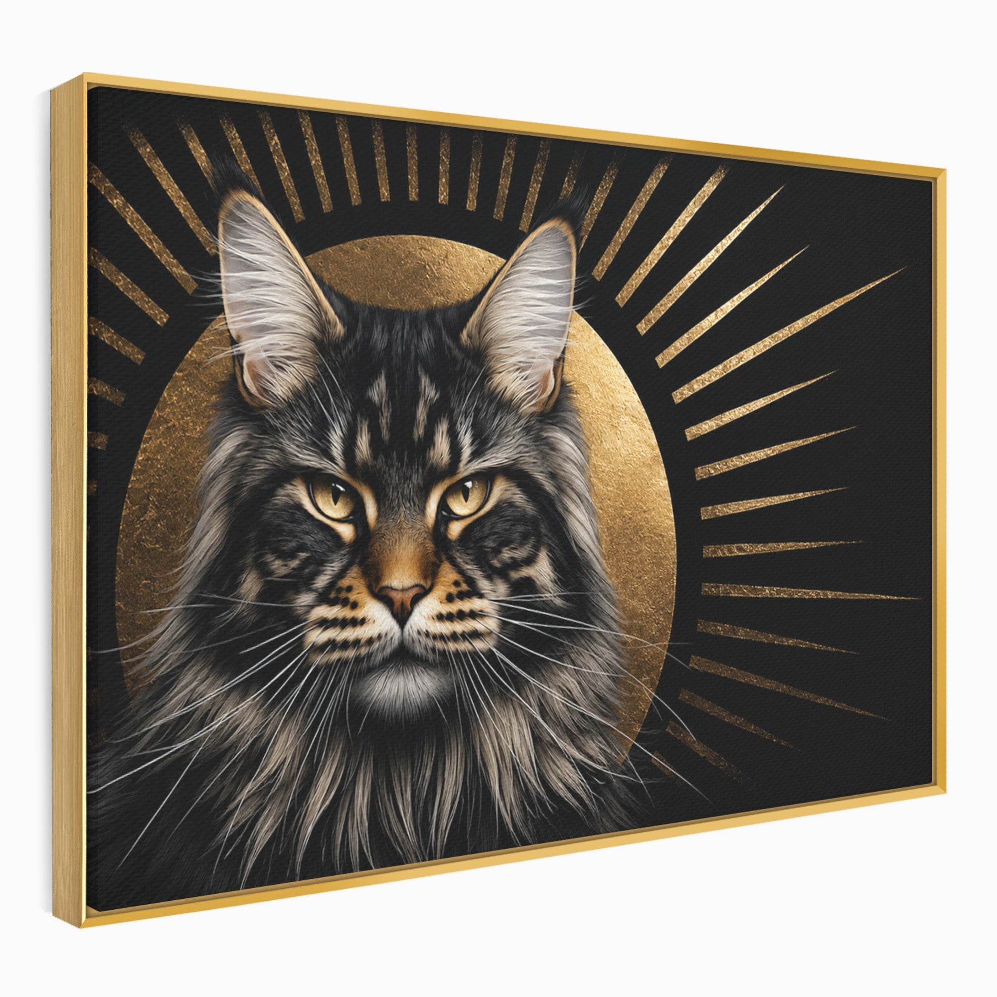 Tablou Canvas Premium LuxCanva® M1569, Pisica Regala, Pisica, Animale, Eleganta, Portret, Living, Birou, Culori Vibrante