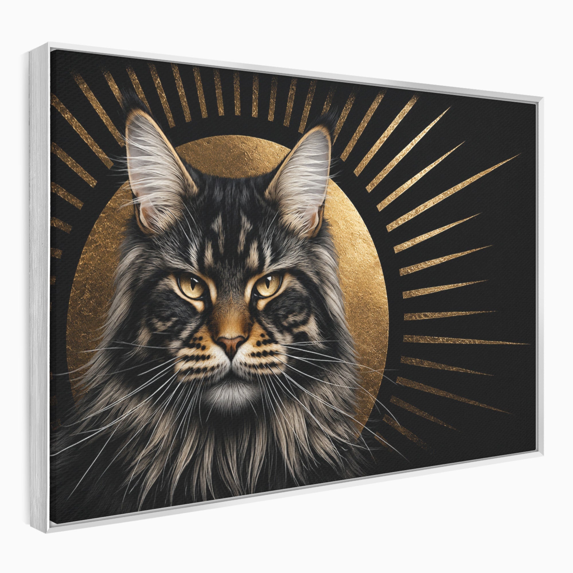 Tablou Canvas Premium LuxCanva® M1569, Pisica Regala, Pisica, Animale, Eleganta, Portret, Living, Birou, Culori Vibrante