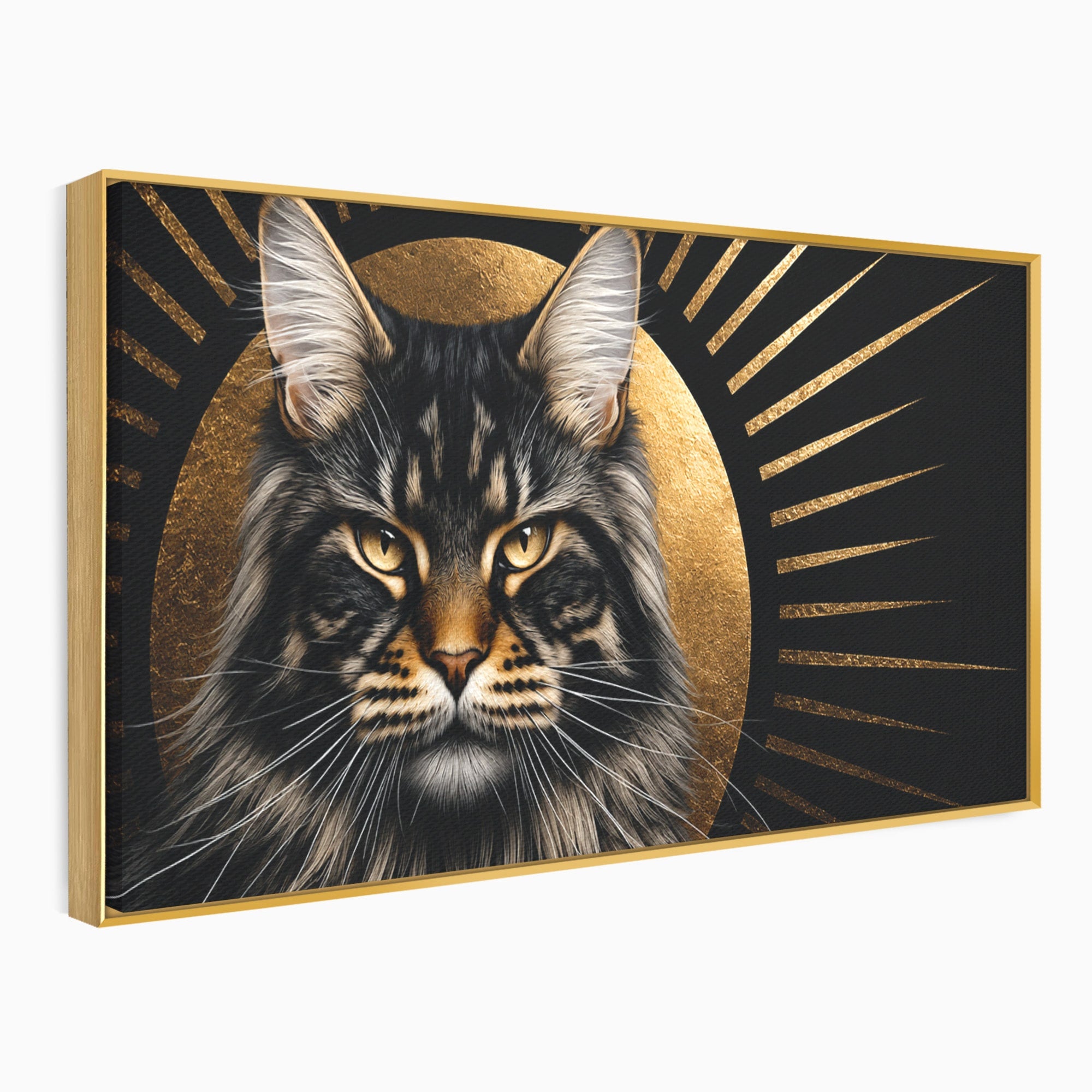 Tablou Canvas Premium LuxCanva® M1569, Pisica Regala, Pisica, Animale, Eleganta, Portret, Living, Birou, Culori Vibrante