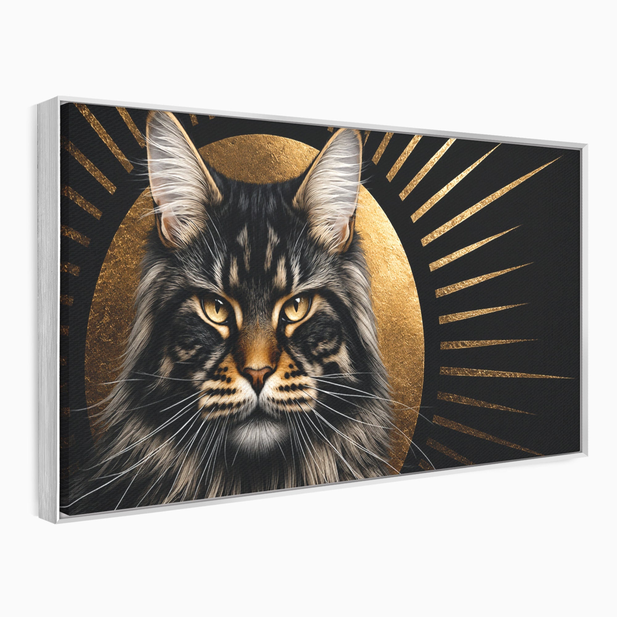 Tablou Canvas Premium LuxCanva® M1569, Pisica Regala, Pisica, Animale, Eleganta, Portret, Living, Birou, Culori Vibrante