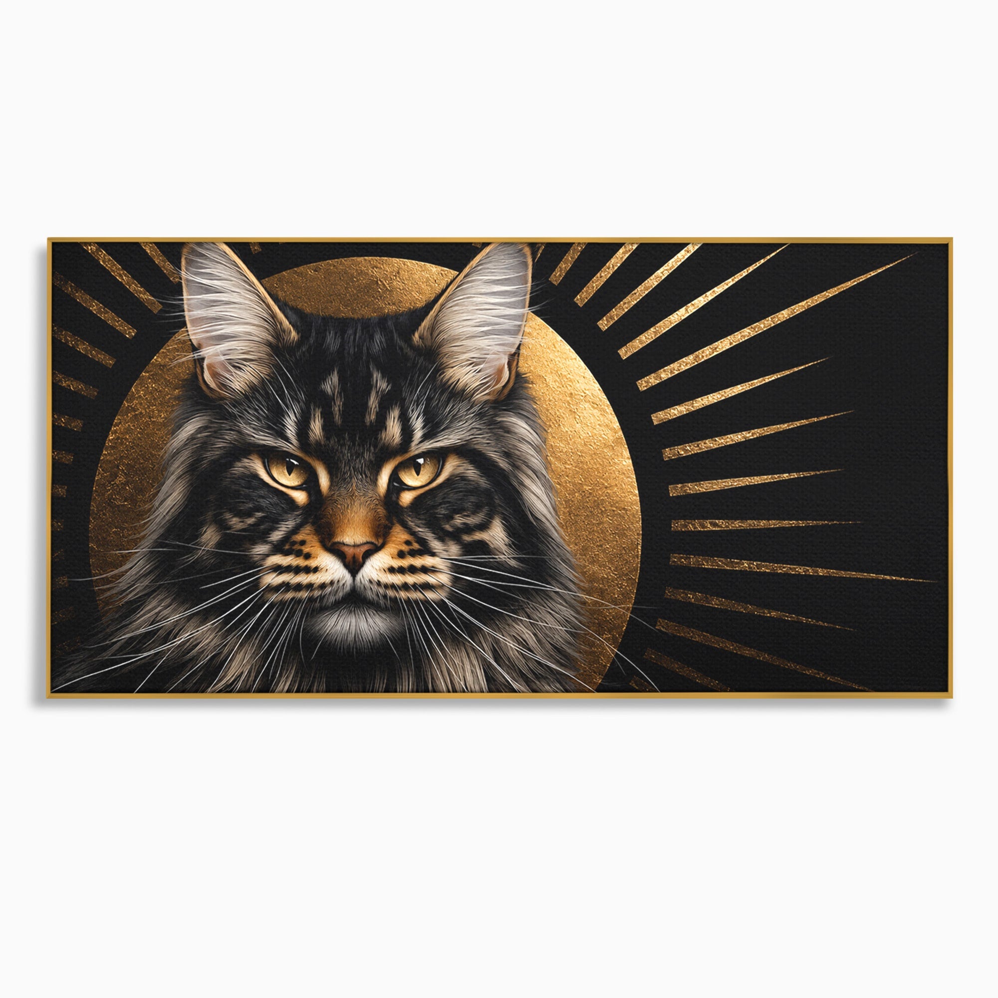 Tablou Canvas Premium LuxCanva® M1569, Pisica Regala, Pisica, Animale, Eleganta, Portret, Living, Birou, Culori Vibrante
