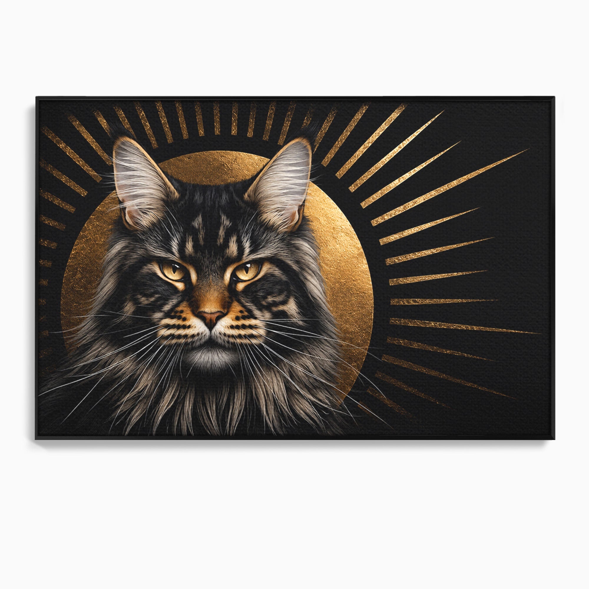 Tablou Canvas Premium LuxCanva® M1569, Pisica Regala, Pisica, Animale, Eleganta, Portret, Living, Birou, Culori Vibrante