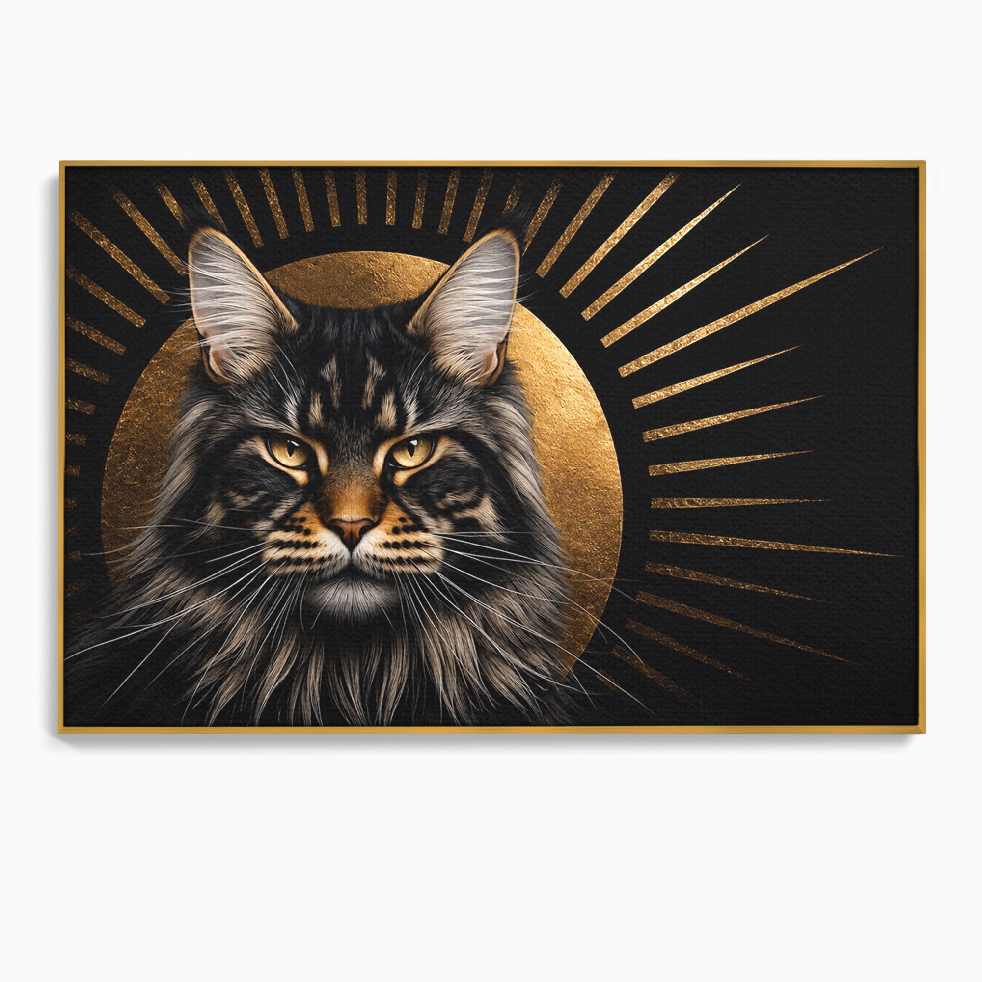 Tablou Canvas Premium LuxCanva® M1569, Pisica Regala, Pisica, Animale, Eleganta, Portret, Living, Birou, Culori Vibrante
