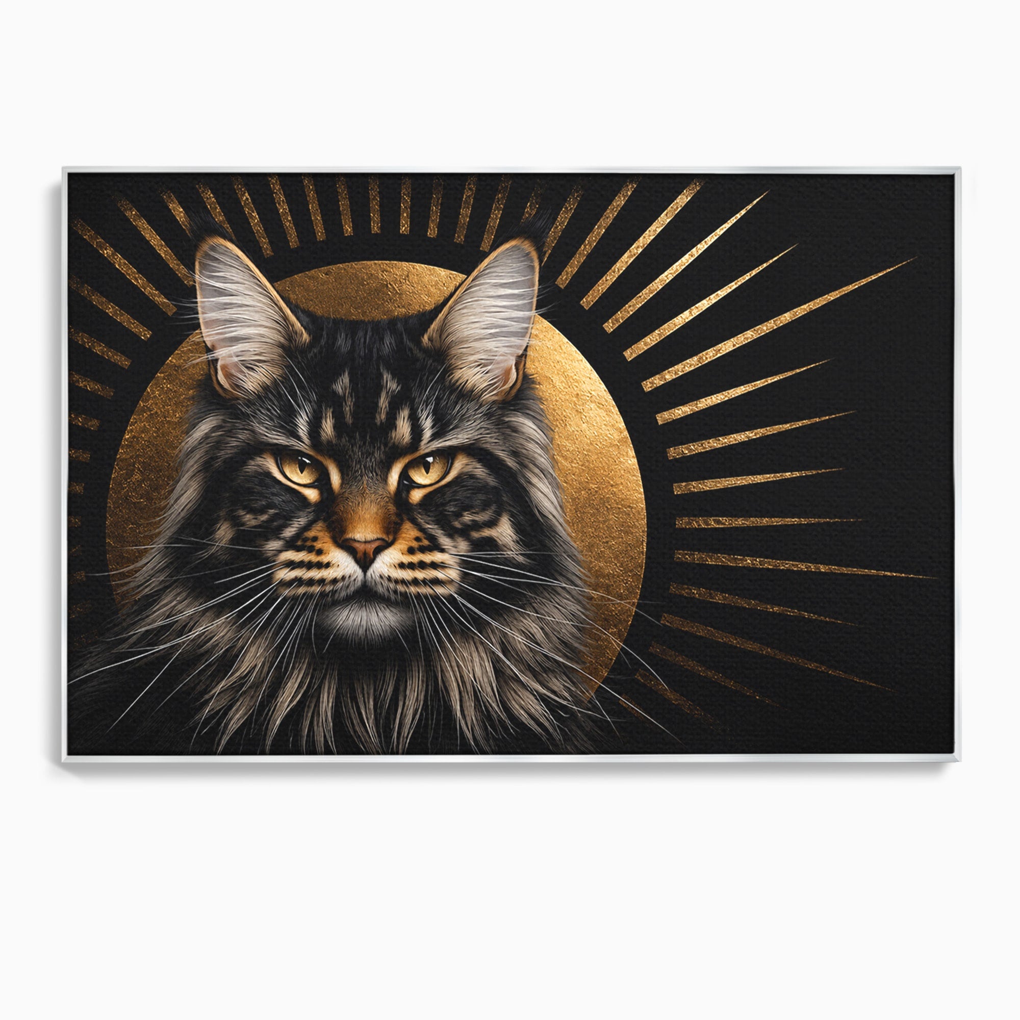 Tablou Canvas Premium LuxCanva® M1569, Pisica Regala, Pisica, Animale, Eleganta, Portret, Living, Birou, Culori Vibrante