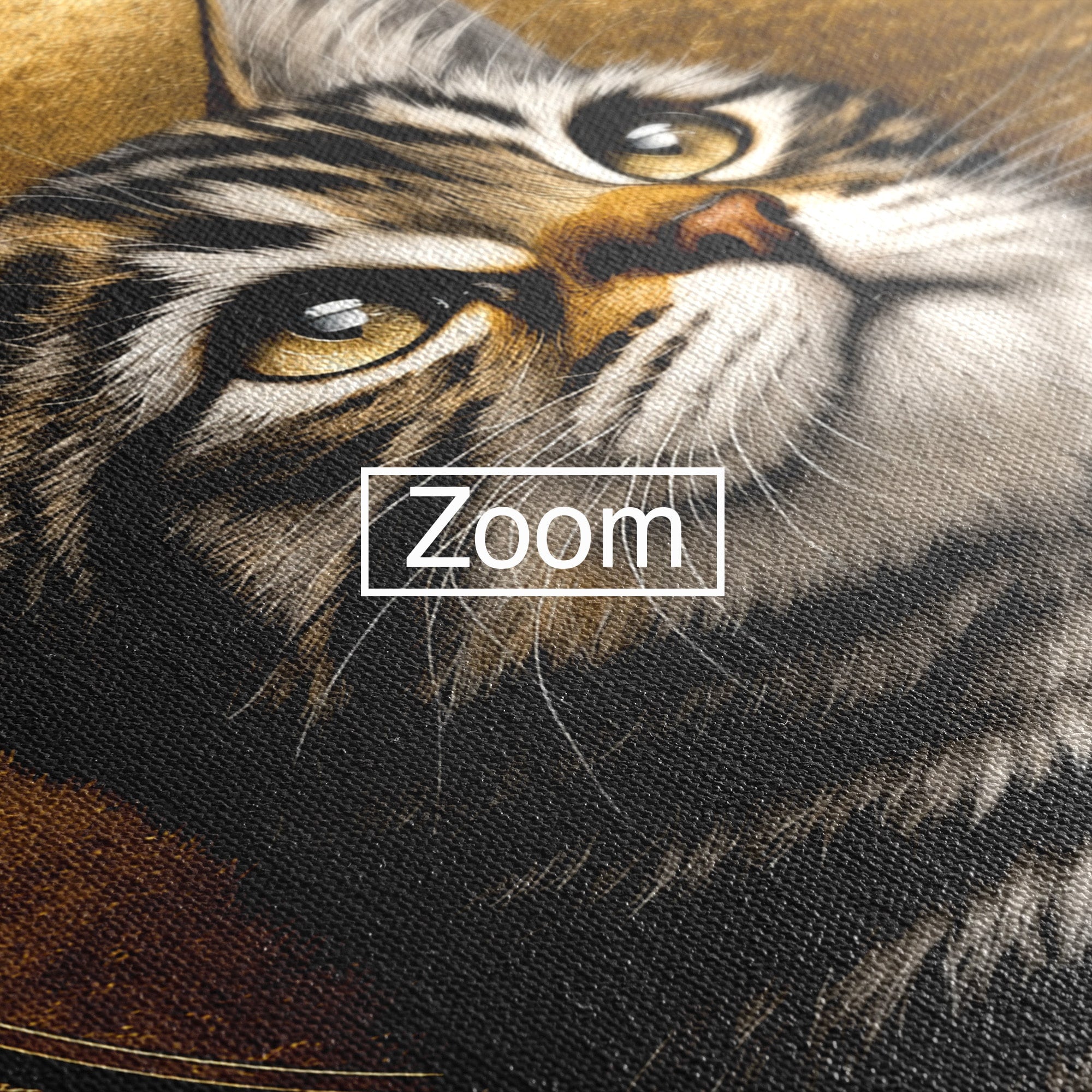 Tablou Canvas Premium LuxCanva® M1570, Micul Rege, Pisica, Animale, Portret, Eleganta, Living, Culori Vibrante