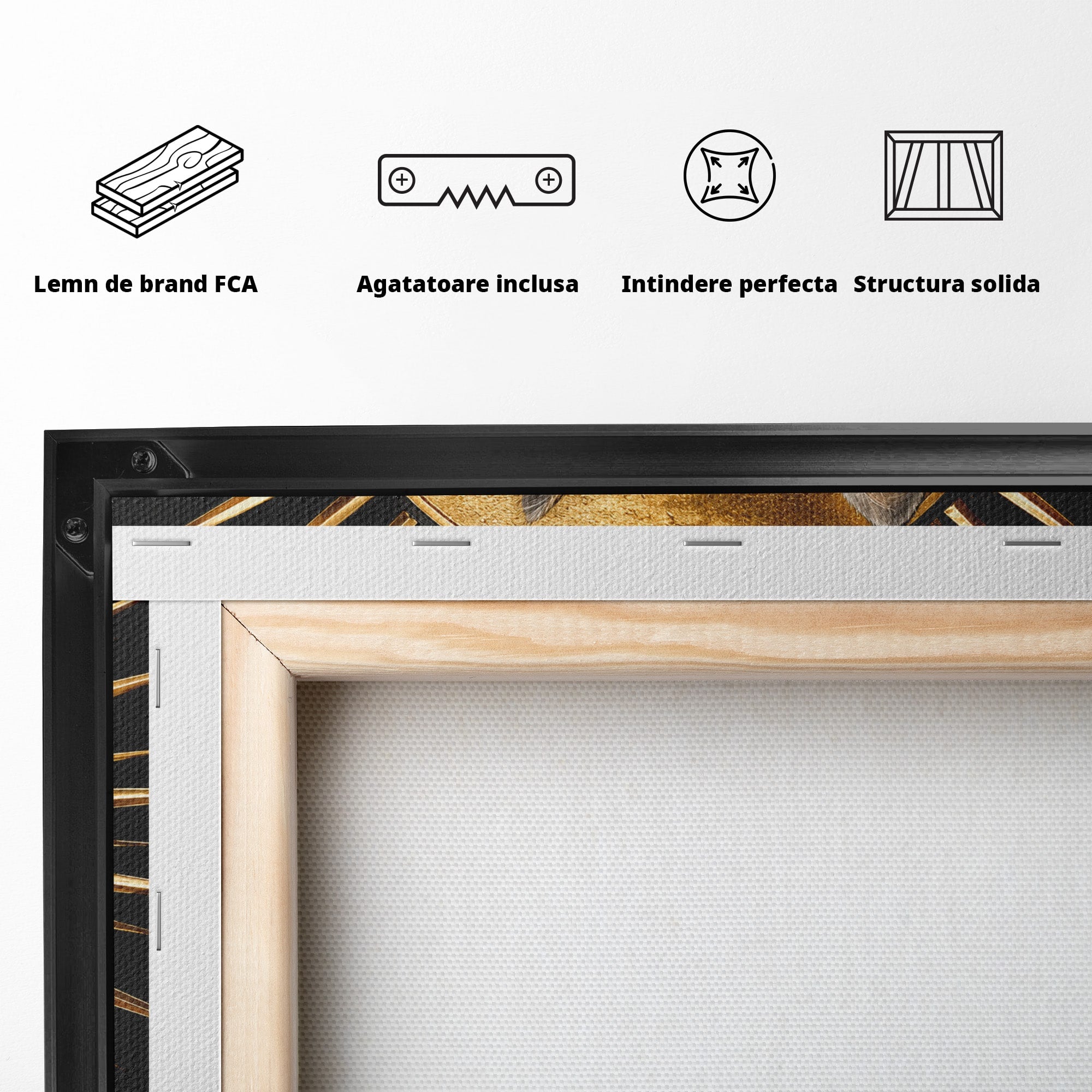 Tablou Canvas Premium LuxCanva® M1570, Micul Rege, Pisica, Animale, Portret, Eleganta, Living, Culori Vibrante
