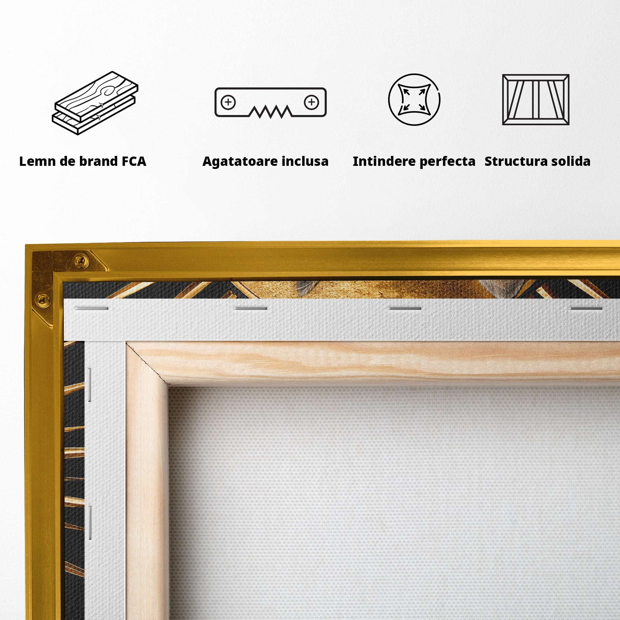 Tablou Canvas Premium LuxCanva® M1570, Micul Rege, Pisica, Animale, Portret, Eleganta, Living, Culori Vibrante