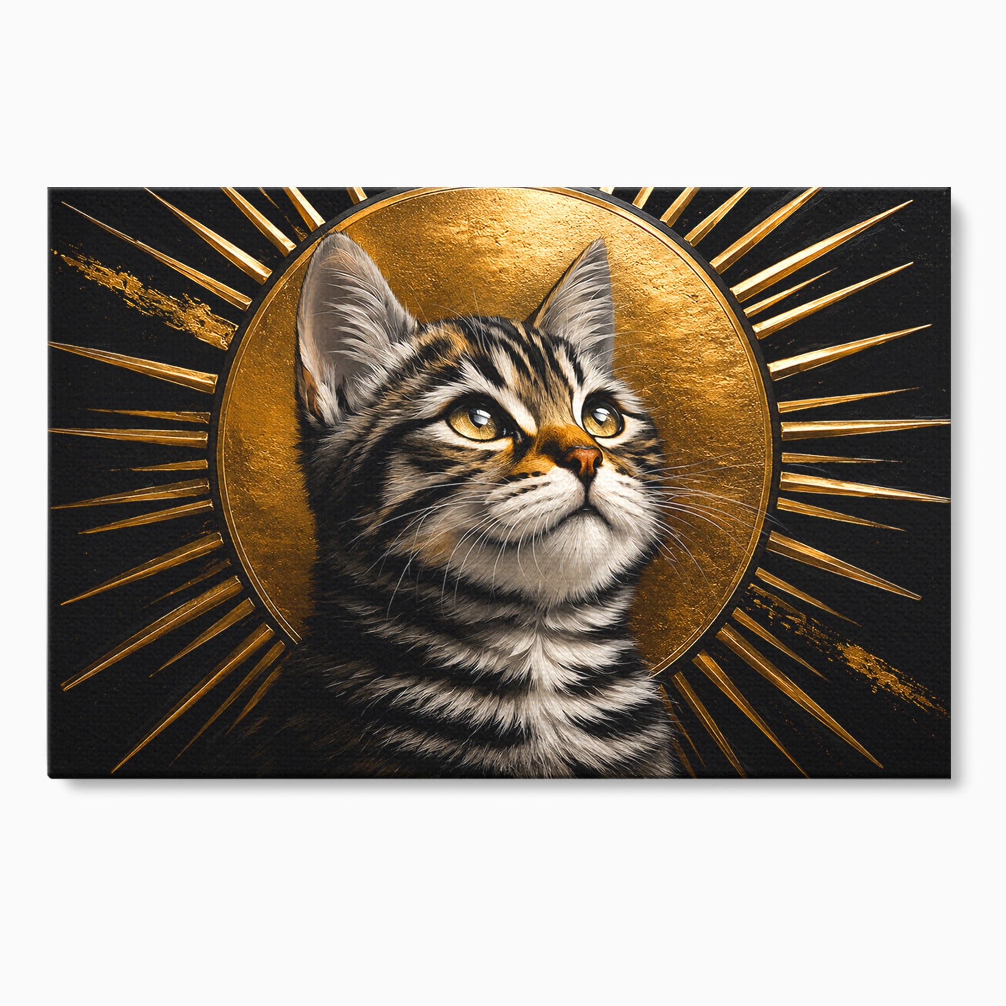 Tablou Canvas Premium LuxCanva® M1570, Micul Rege, Pisica, Animale, Portret, Eleganta, Living, Culori Vibrante