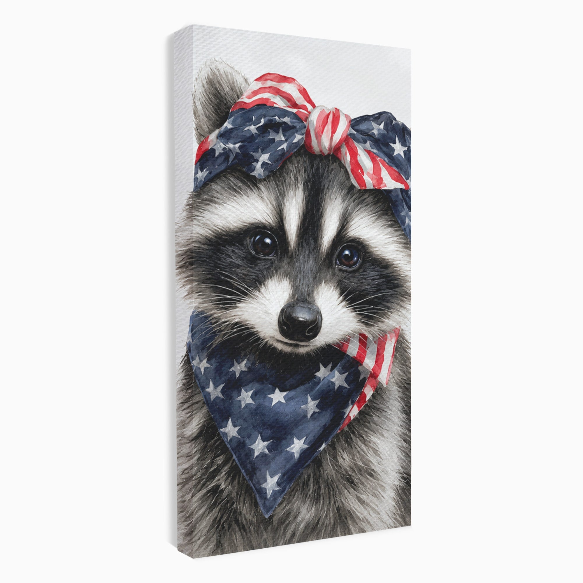 Tablou Canvas Premium LuxCanva® M1571, Raton Patriotic, Raton, Animale, Portret, Stele, Living, Birou, Culori Vibrante
