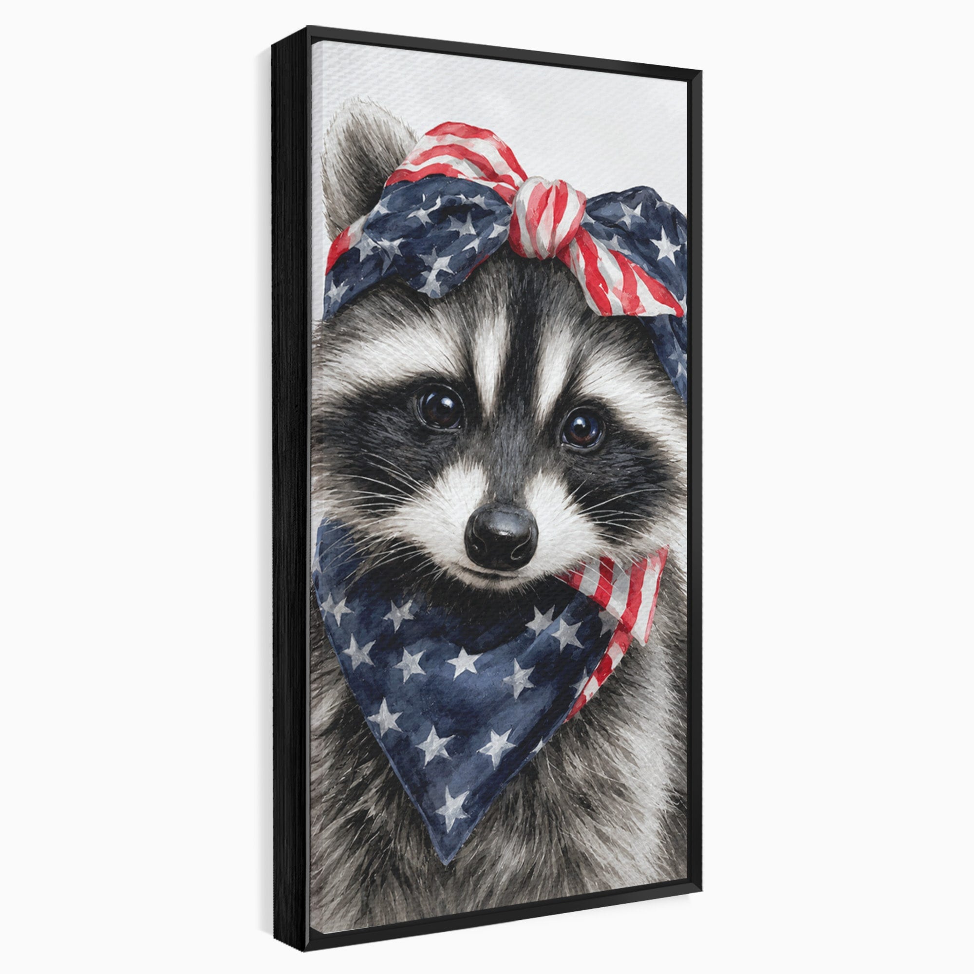 Tablou Canvas Premium LuxCanva® M1571, Raton Patriotic, Raton, Animale, Portret, Stele, Living, Birou, Culori Vibrante