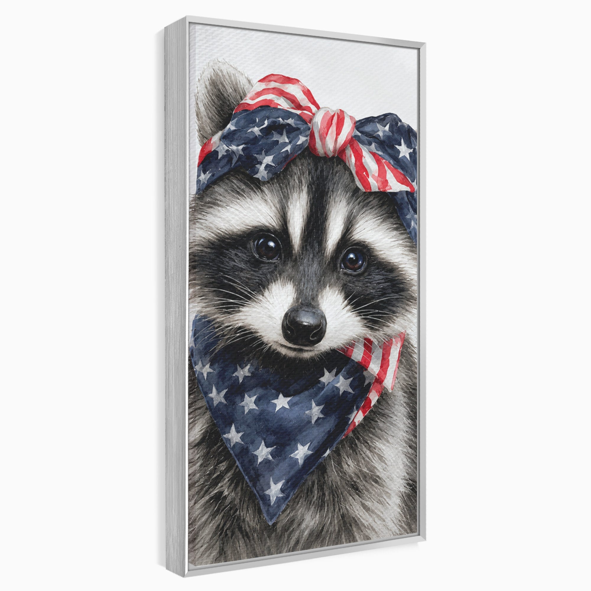 Tablou Canvas Premium LuxCanva® M1571, Raton Patriotic, Raton, Animale, Portret, Stele, Living, Birou, Culori Vibrante