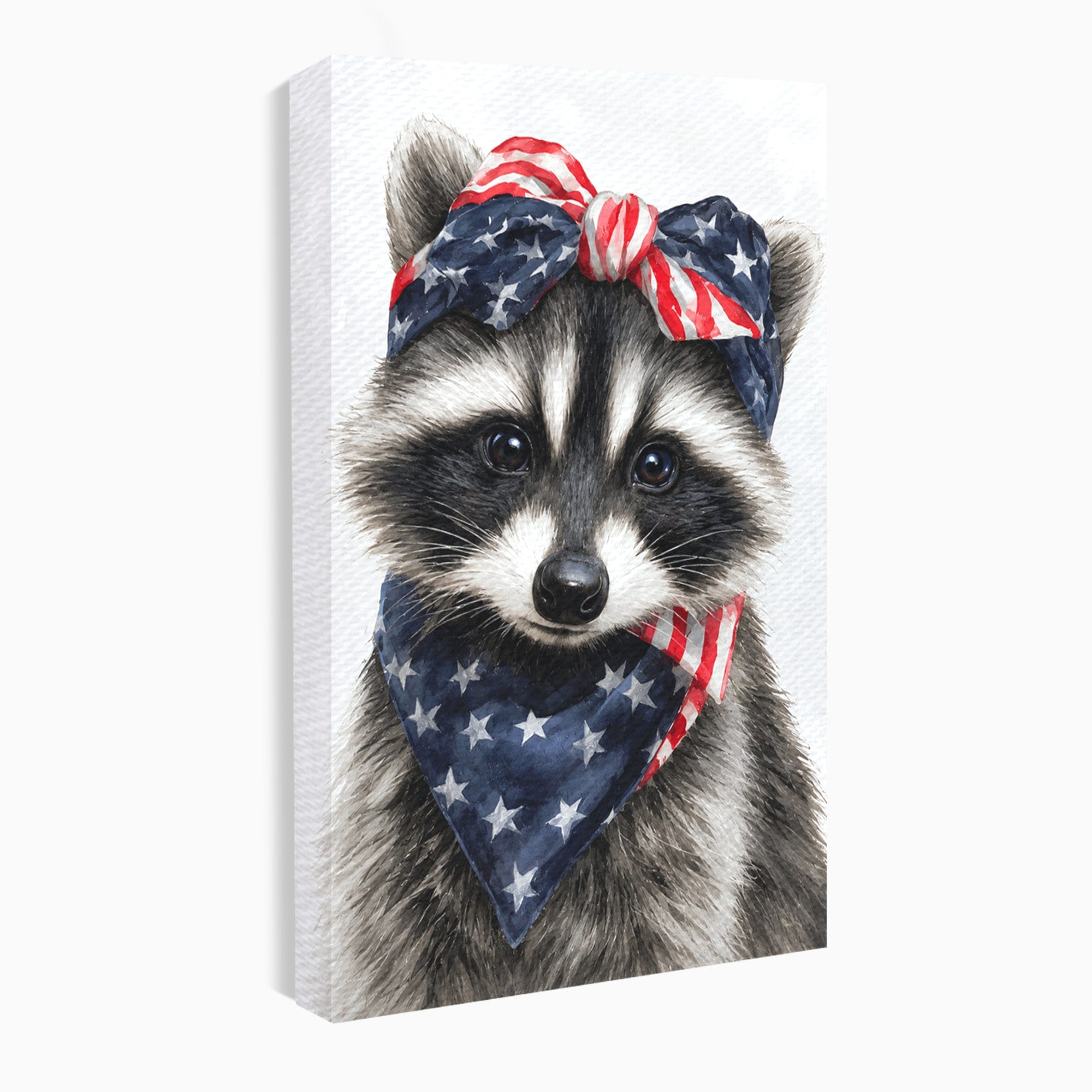 Tablou Canvas Premium LuxCanva® M1571, Raton Patriotic, Raton, Animale, Portret, Stele, Living, Birou, Culori Vibrante