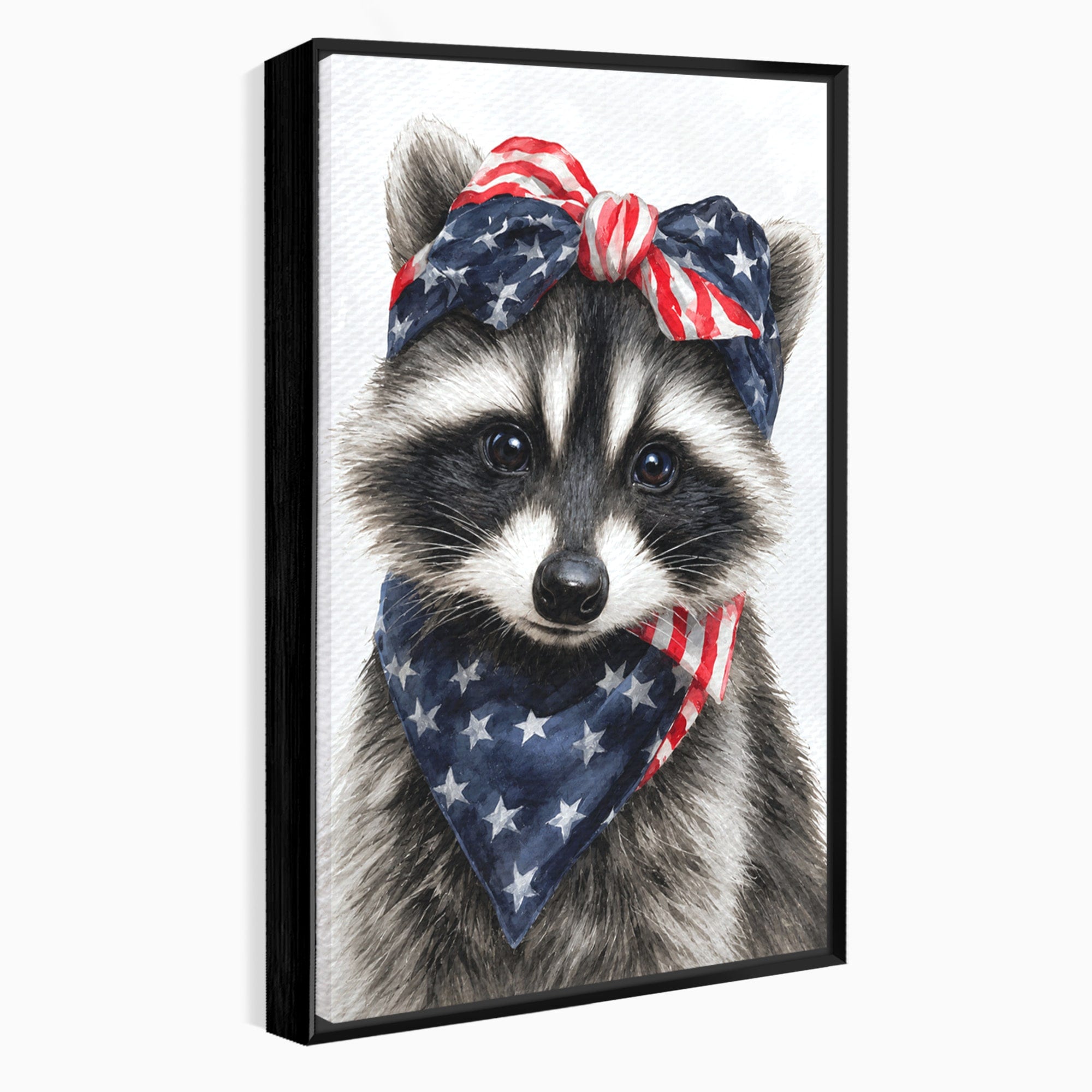 Tablou Canvas Premium LuxCanva® M1571, Raton Patriotic, Raton, Animale, Portret, Stele, Living, Birou, Culori Vibrante