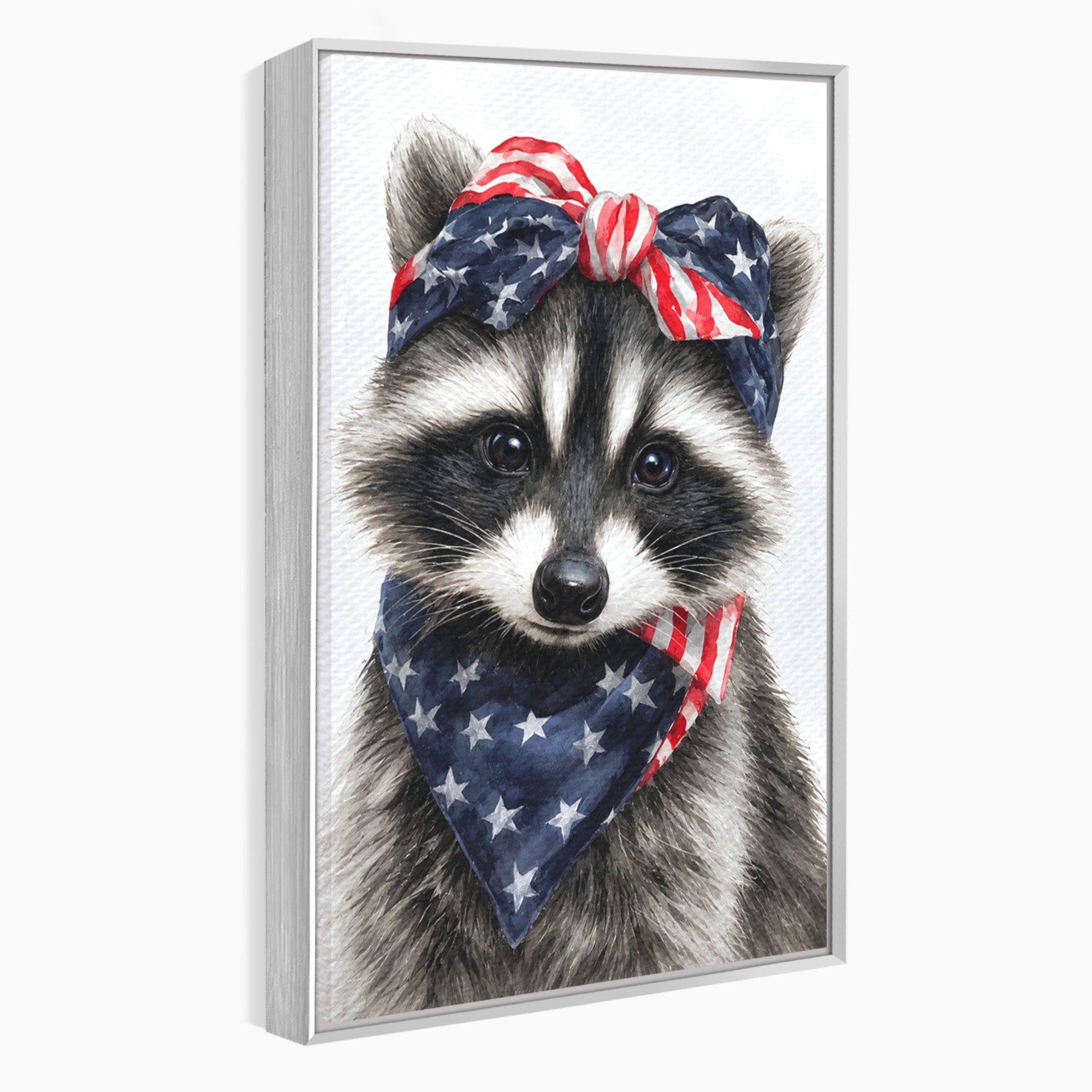 Tablou Canvas Premium LuxCanva® M1571, Raton Patriotic, Raton, Animale, Portret, Stele, Living, Birou, Culori Vibrante