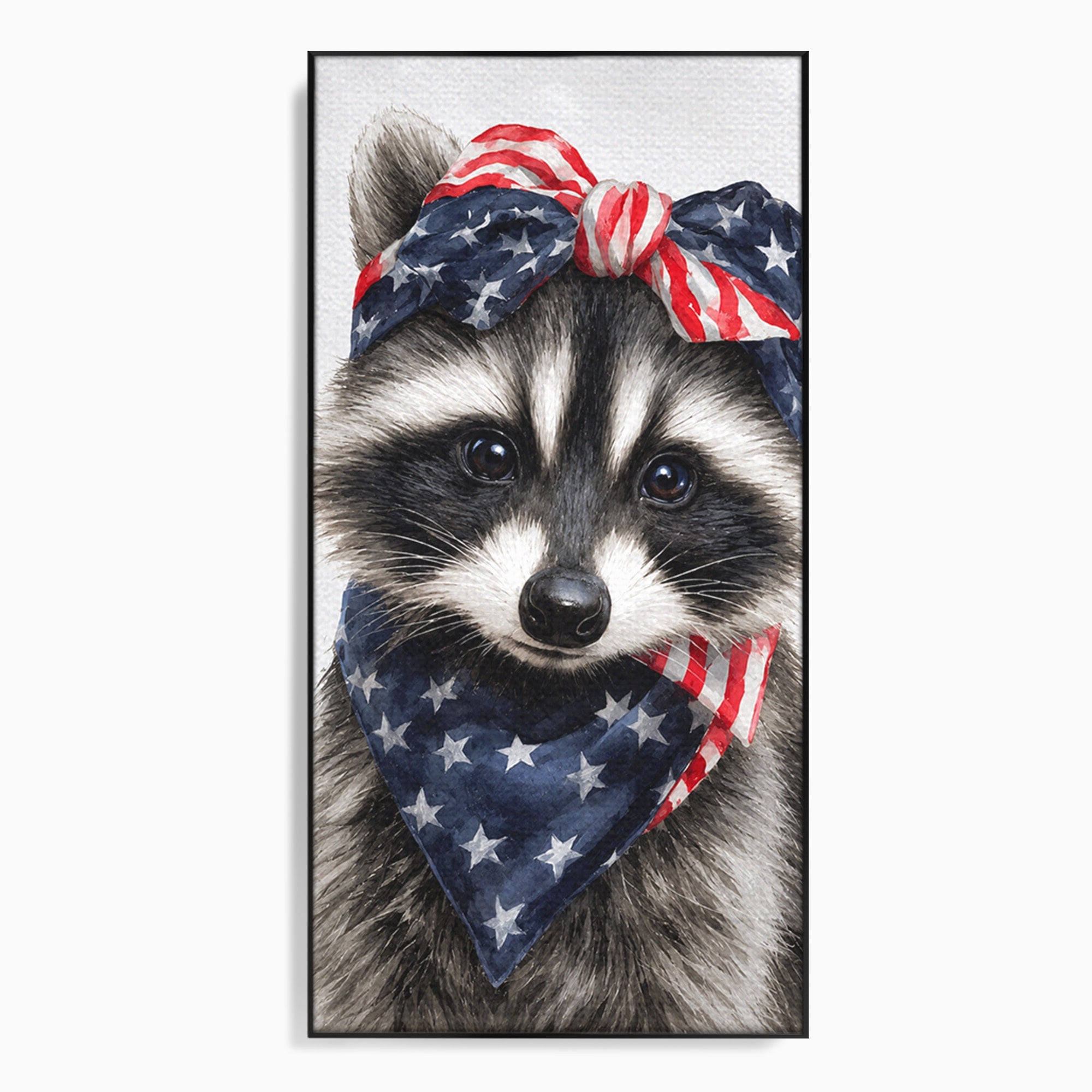 Tablou Canvas Premium LuxCanva® M1571, Raton Patriotic, Raton, Animale, Portret, Stele, Living, Birou, Culori Vibrante