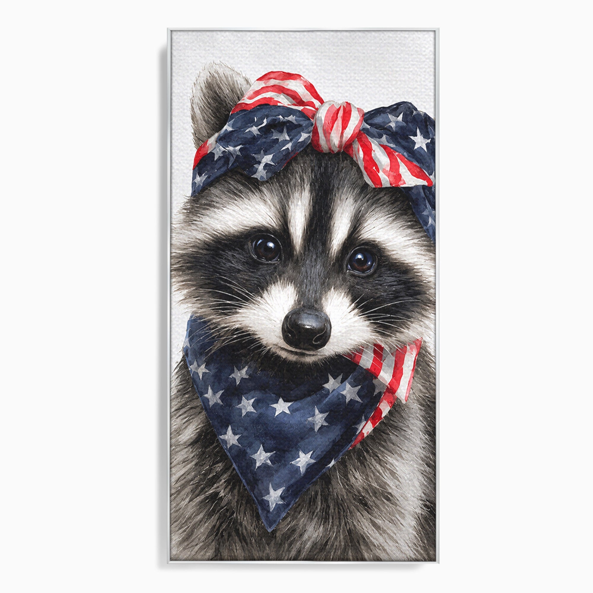Tablou Canvas Premium LuxCanva® M1571, Raton Patriotic, Raton, Animale, Portret, Stele, Living, Birou, Culori Vibrante