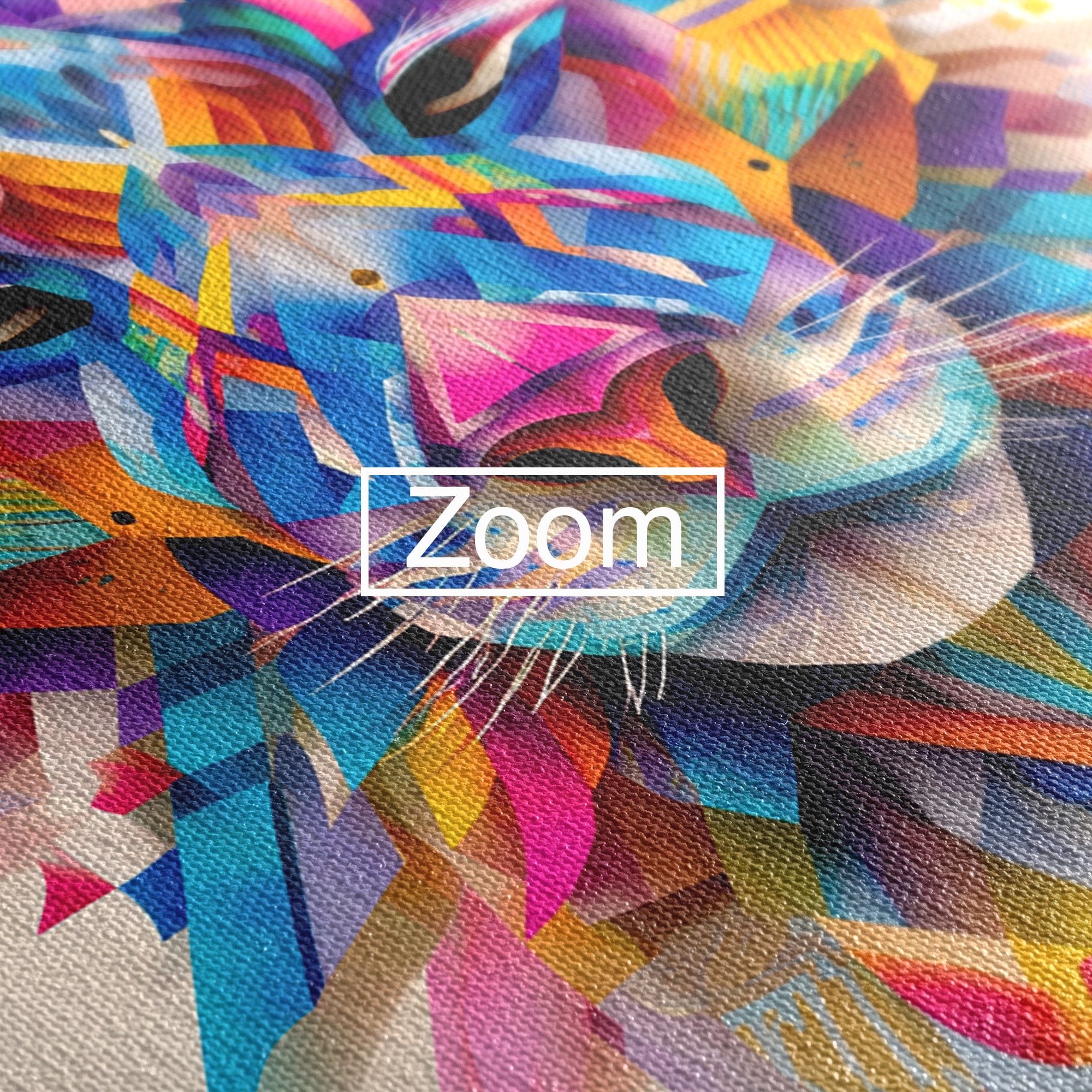 Tablou Canvas Premium LuxCanva® M1572, Tigrul Geometric, Tigru, Geometric, Abstract, Arta, Dormitor, Culori Vibrante