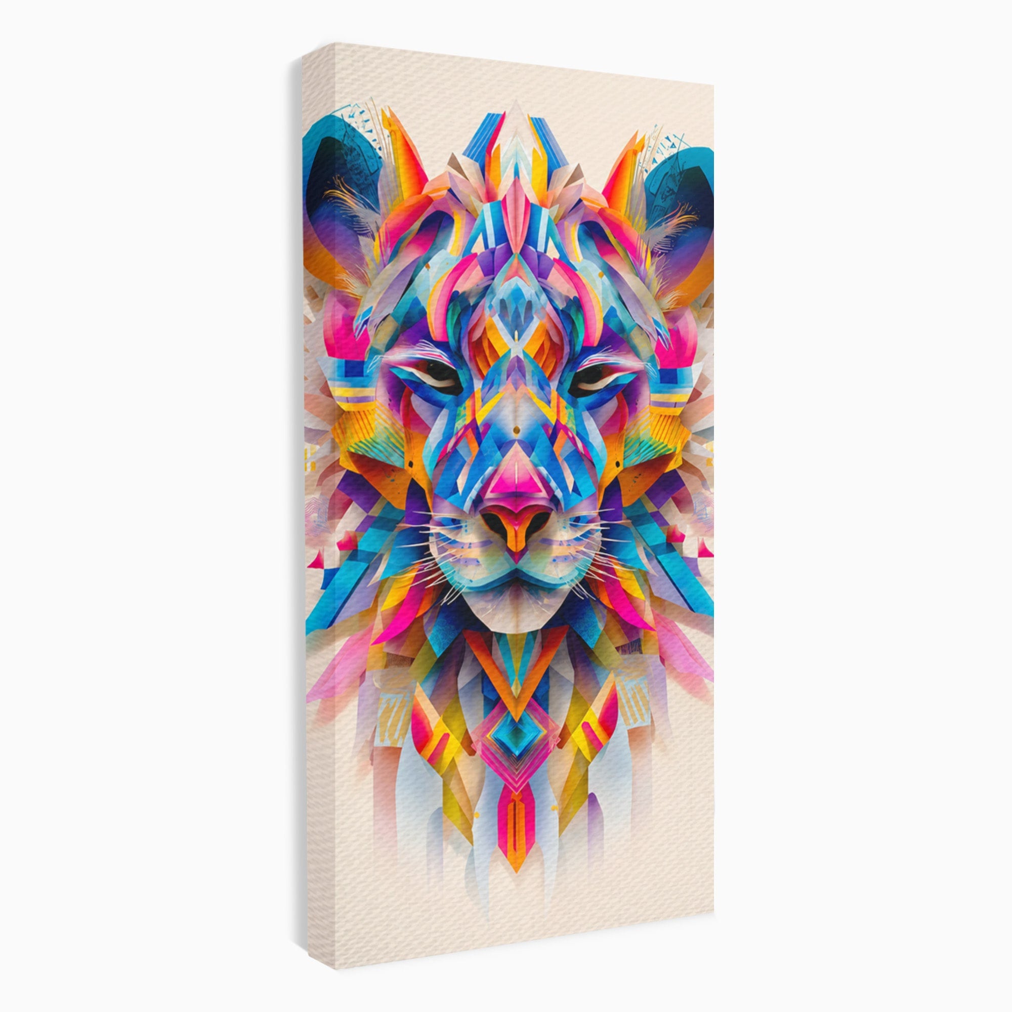 Tablou Canvas Premium LuxCanva® M1572, Tigrul Geometric, Tigru, Geometric, Abstract, Arta, Dormitor, Culori Vibrante