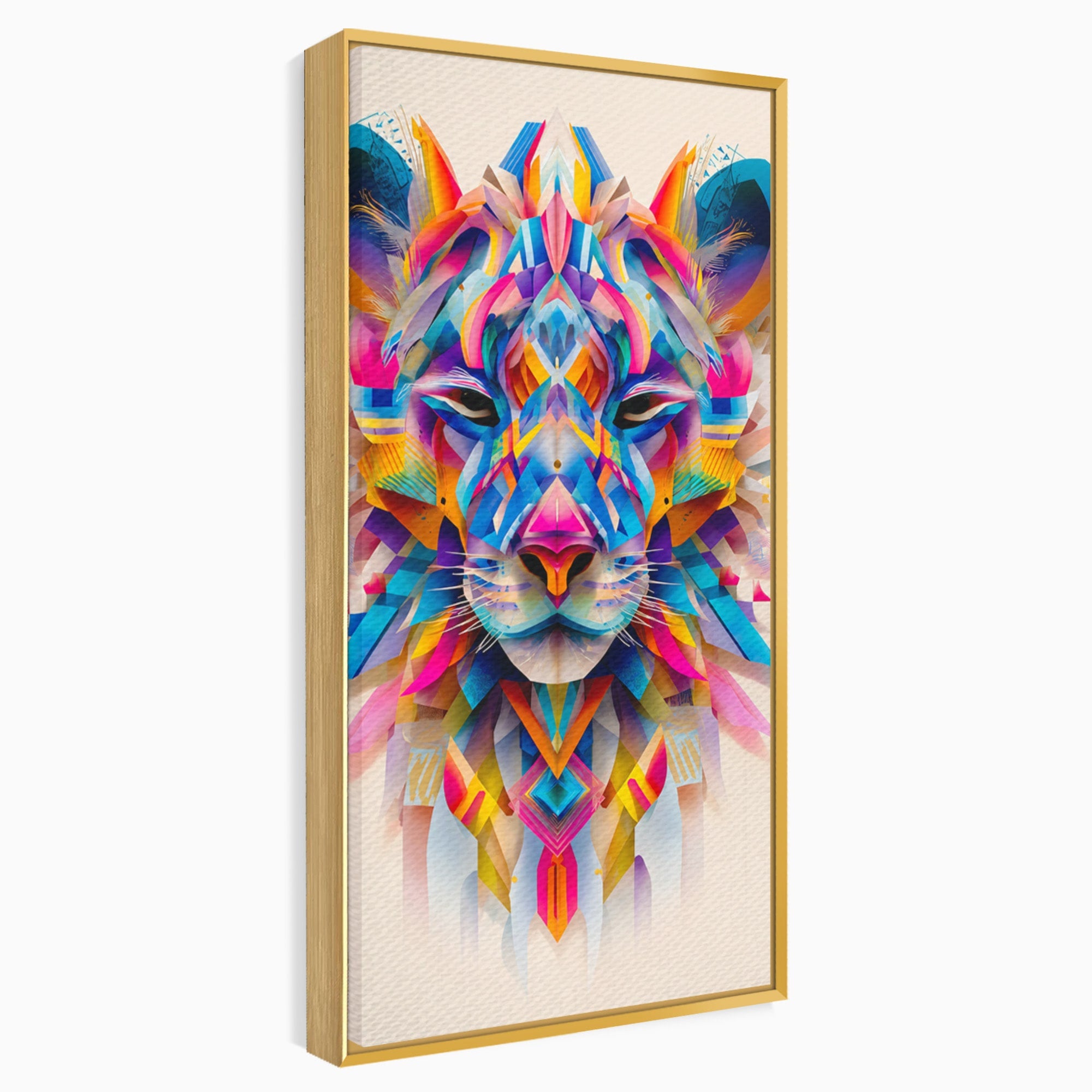 Tablou Canvas Premium LuxCanva® M1572, Tigrul Geometric, Tigru, Geometric, Abstract, Arta, Dormitor, Culori Vibrante
