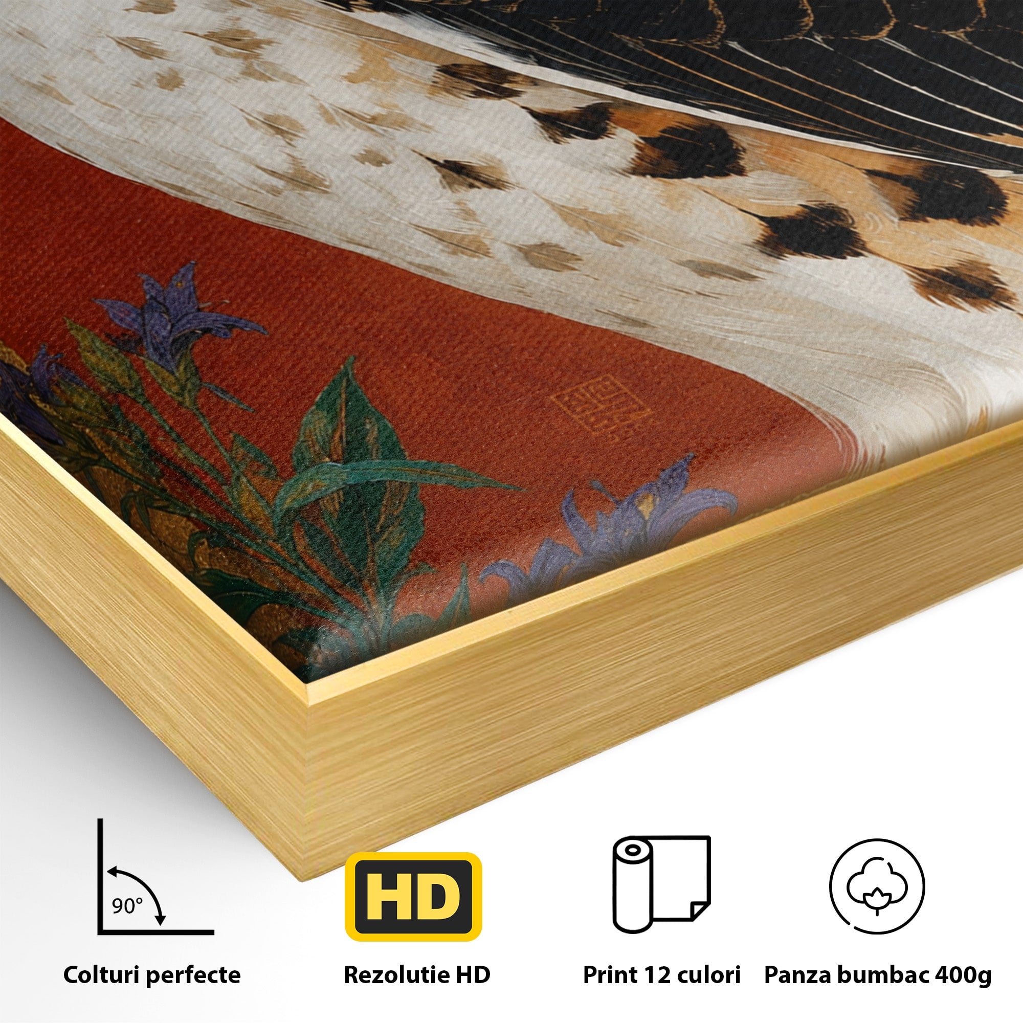 Tablou Canvas Premium LuxCanva® M1576, Vultur Regal, Vultur, Pasare, Natura, Portret, Living, Birou, Culori Vibrante