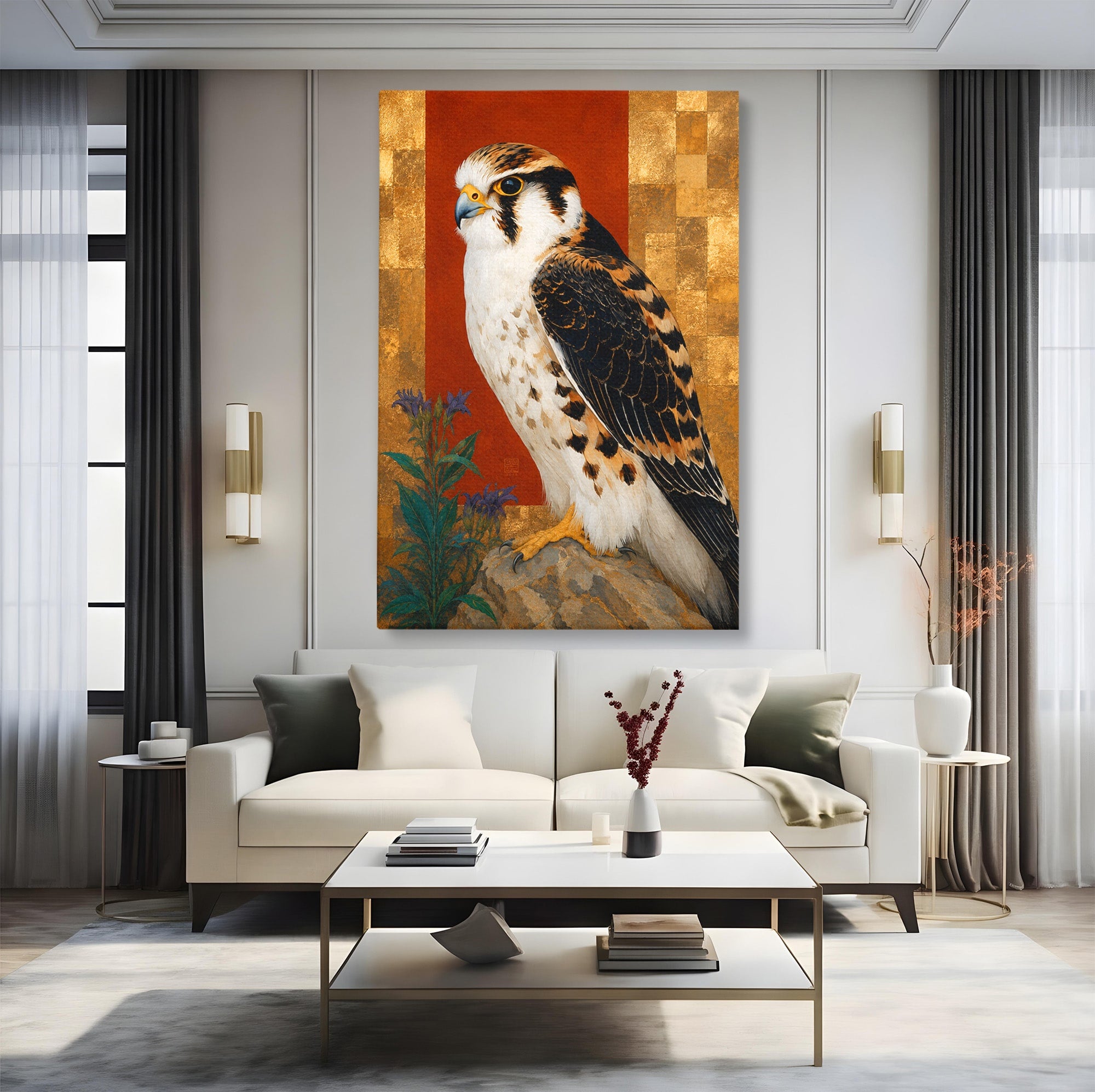 Tablou Canvas Premium LuxCanva® M1576, Vultur Regal, Vultur, Pasare, Natura, Portret, Living, Birou, Culori Vibrante