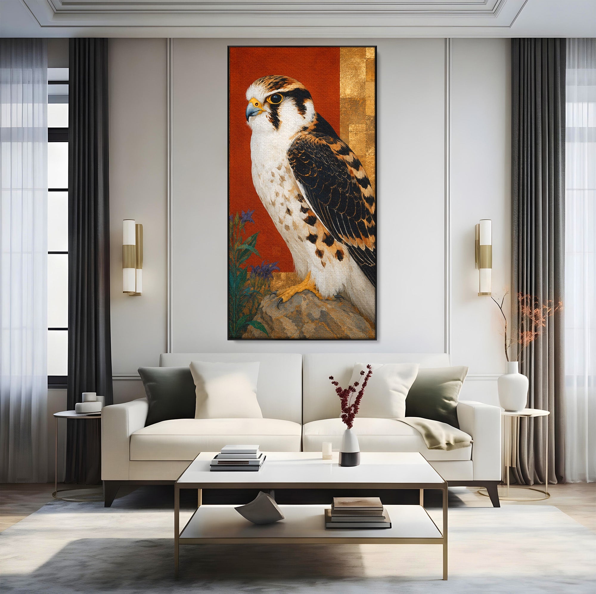 Tablou Canvas Premium LuxCanva® M1576, Vultur Regal, Vultur, Pasare, Natura, Portret, Living, Birou, Culori Vibrante