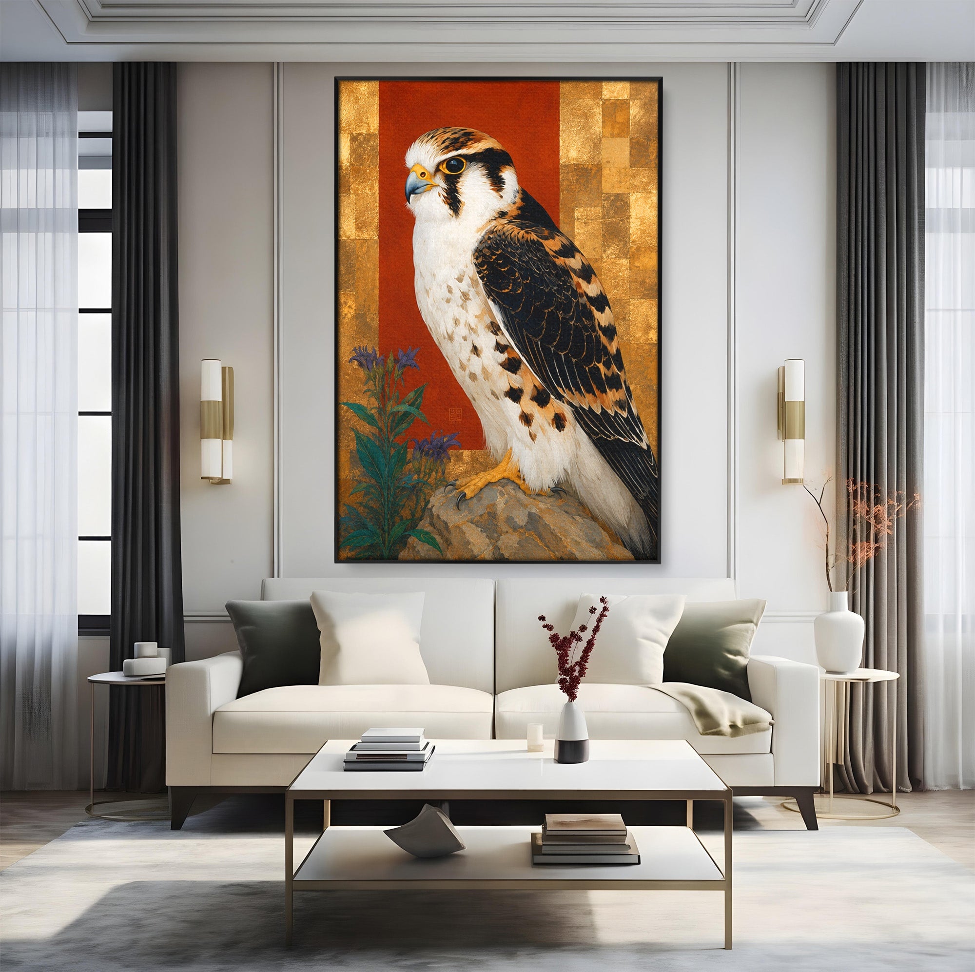 Tablou Canvas Premium LuxCanva® M1576, Vultur Regal, Vultur, Pasare, Natura, Portret, Living, Birou, Culori Vibrante