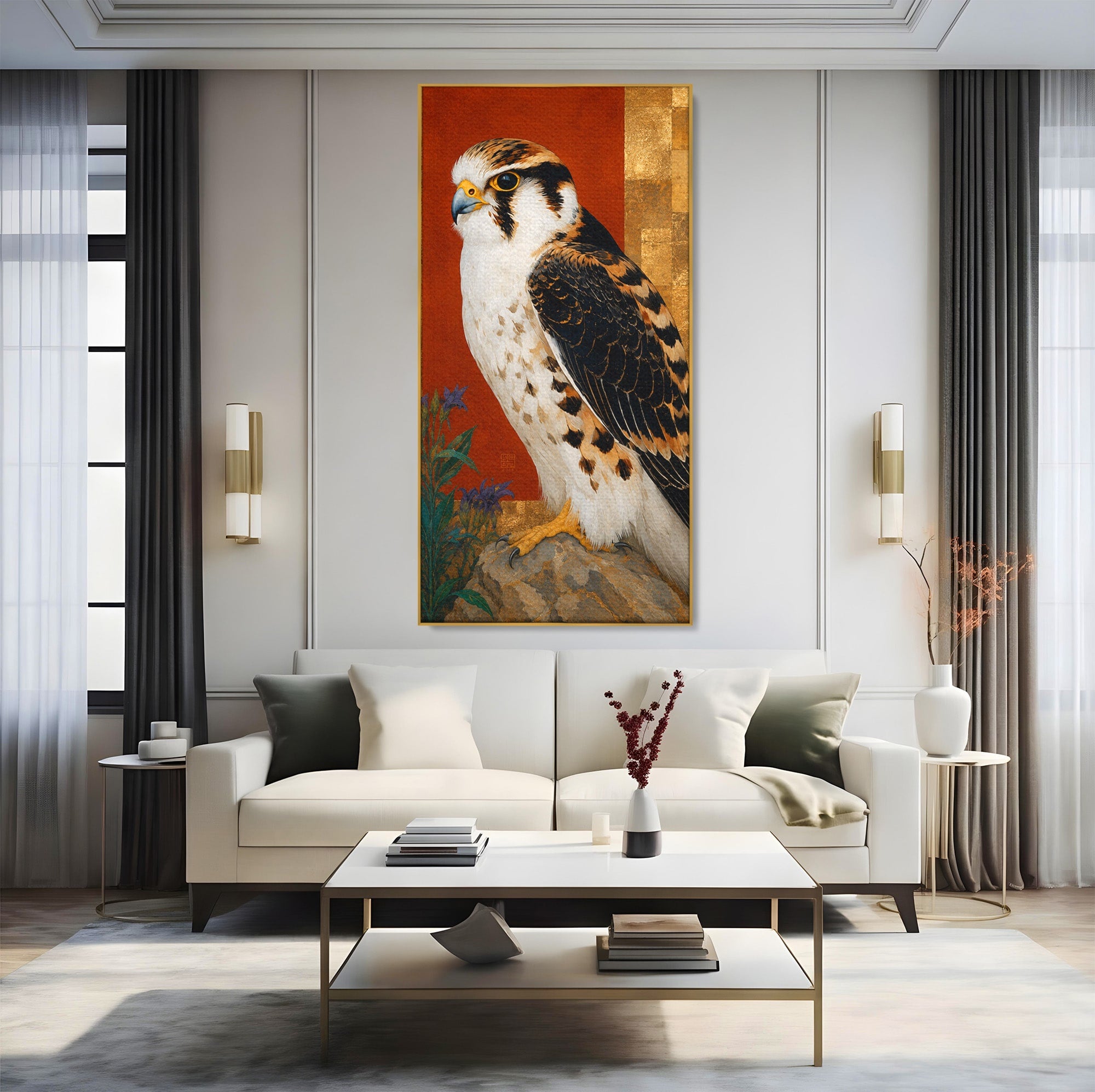 Tablou Canvas Premium LuxCanva® M1576, Vultur Regal, Vultur, Pasare, Natura, Portret, Living, Birou, Culori Vibrante