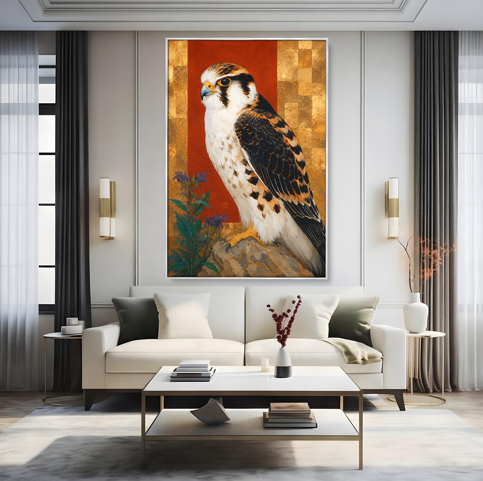 Tablou Canvas Premium LuxCanva® M1576, Vultur Regal, Vultur, Pasare, Natura, Portret, Living, Birou, Culori Vibrante