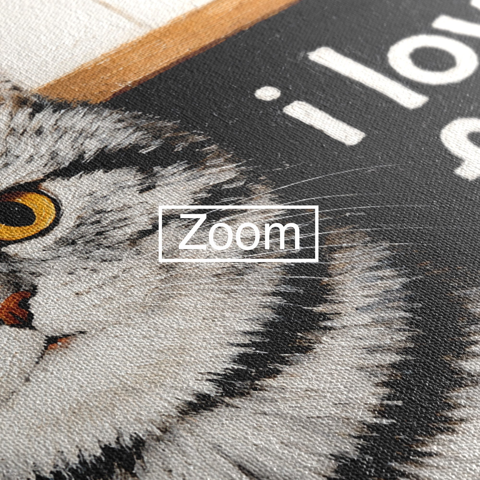 Tablou Canvas Premium LuxCanva® M1577, Micul Gurmand, Pisica, Mesaj, Animale, Living, Birou, Culori Vibrante