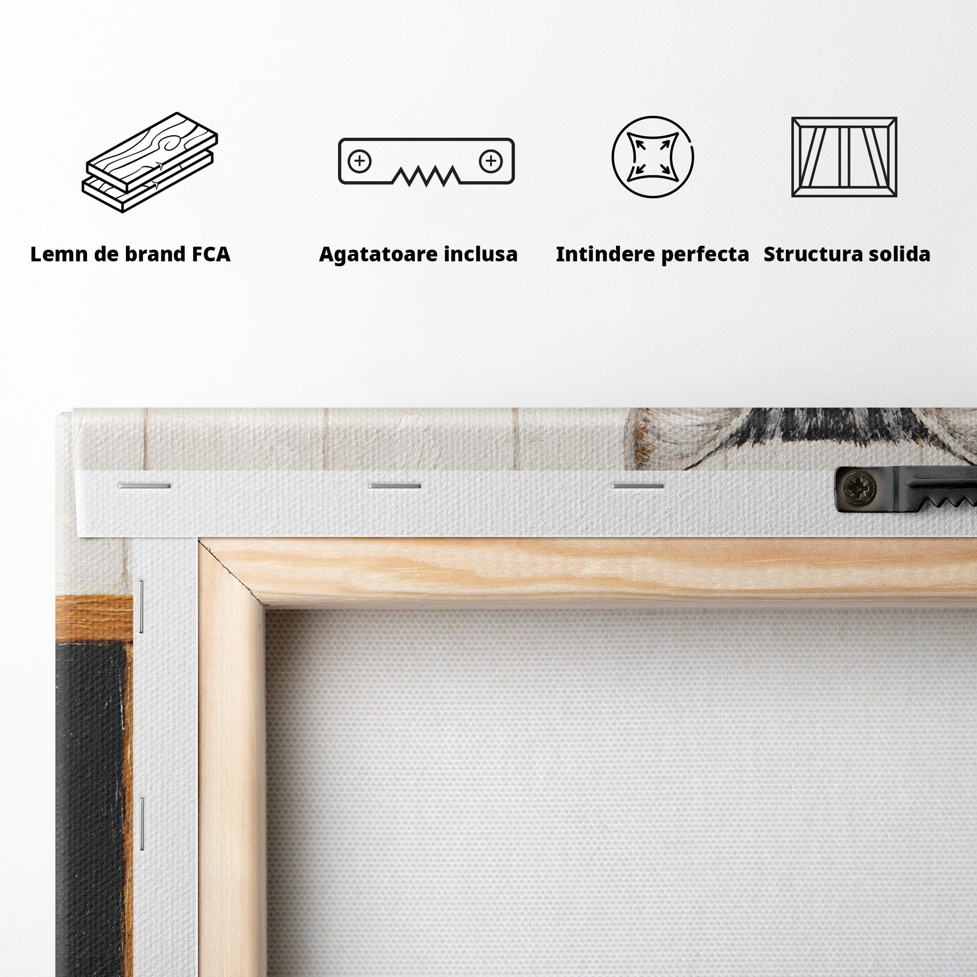 Tablou Canvas Premium LuxCanva® M1577, Micul Gurmand, Pisica, Mesaj, Animale, Living, Birou, Culori Vibrante