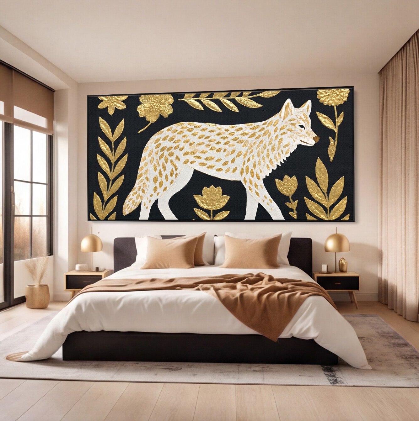 Tablou Canvas Premium LuxCanva® M1579, Spirit Sălbatic, Lup, Animale, Natura, Elegant, Living, Dormitor, Culori Vibrante