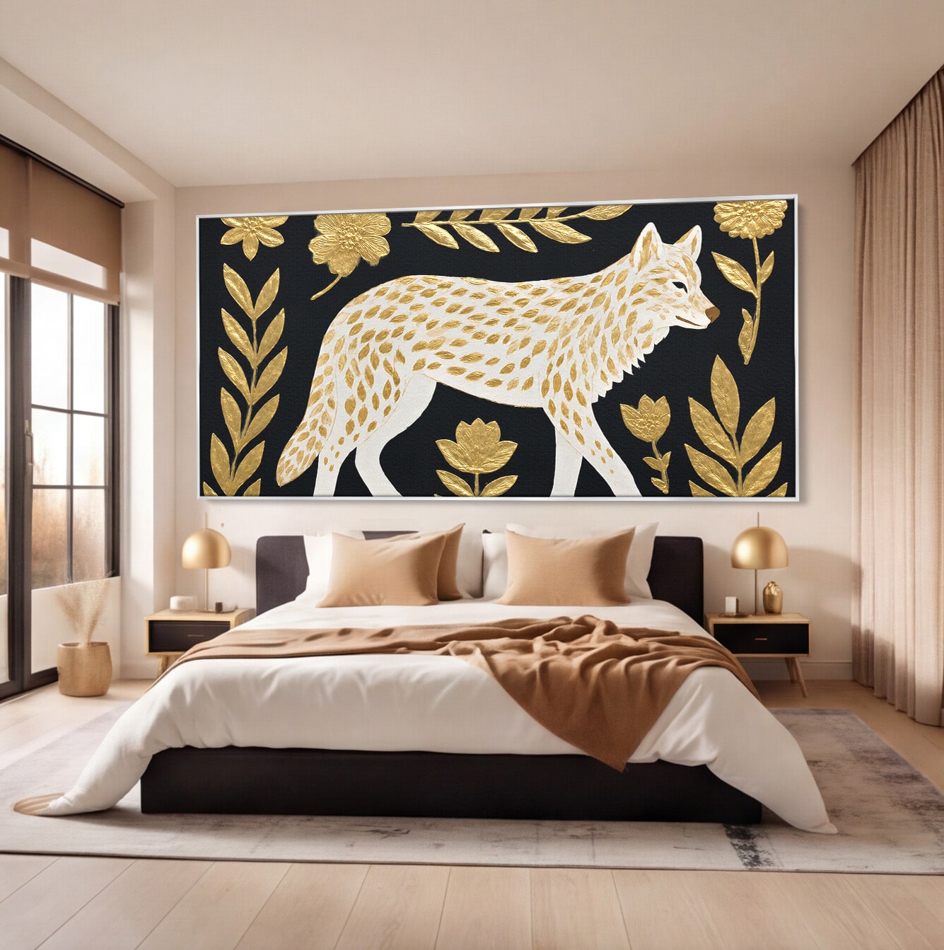 Tablou Canvas Premium LuxCanva® M1579, Spirit Sălbatic, Lup, Animale, Natura, Elegant, Living, Dormitor, Culori Vibrante