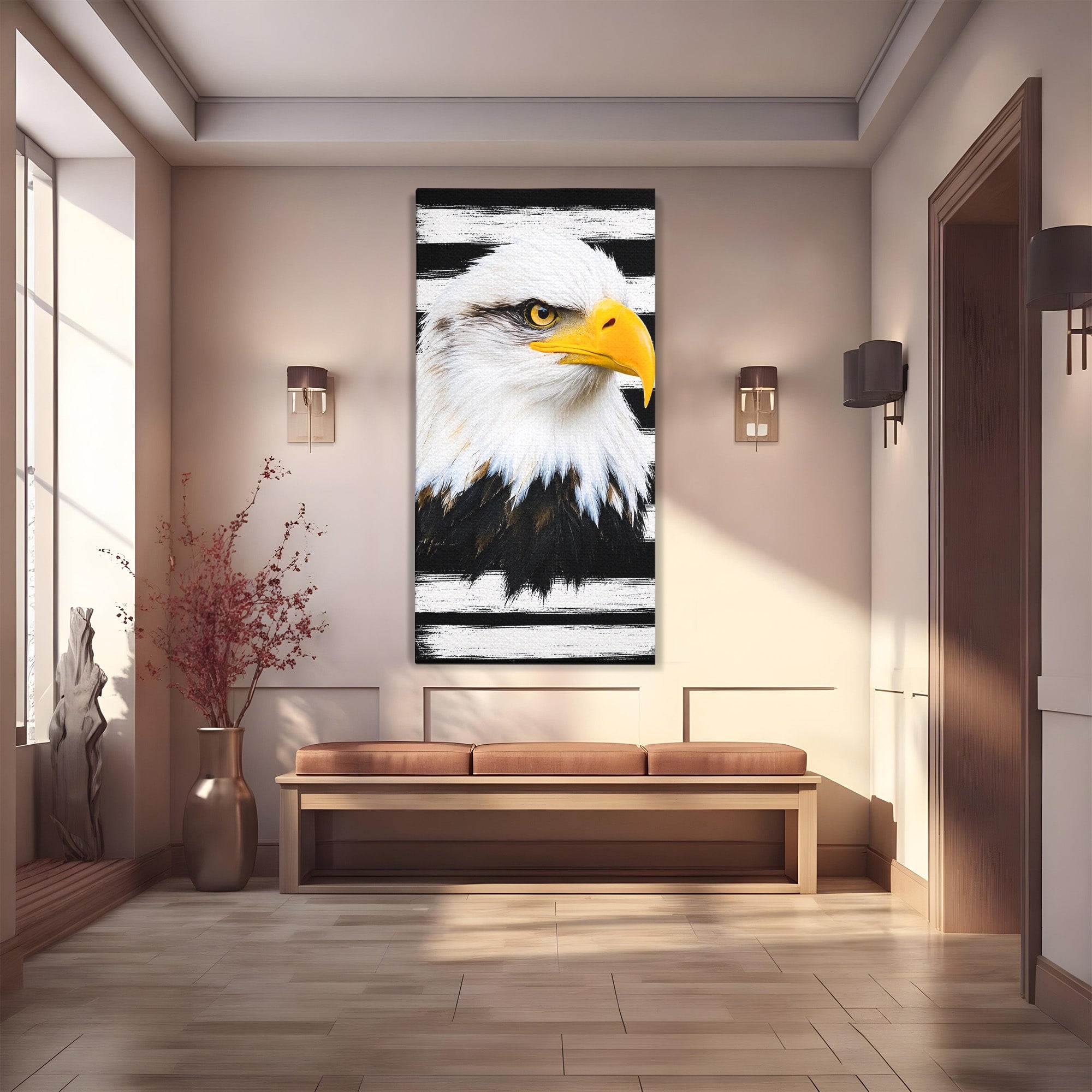 Tablou Canvas Premium LuxCanva® M1584, Spirit Liber, Vultur, Portret, Animale, Wildlife, Birou, Culori Vibrante