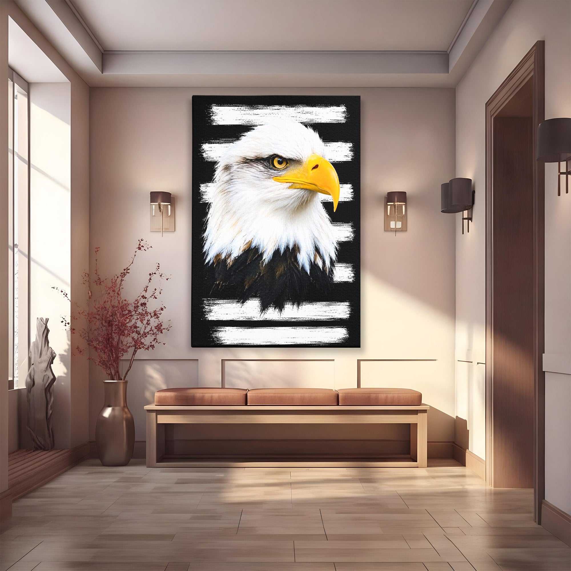 Tablou Canvas Premium LuxCanva® M1584, Spirit Liber, Vultur, Portret, Animale, Wildlife, Birou, Culori Vibrante