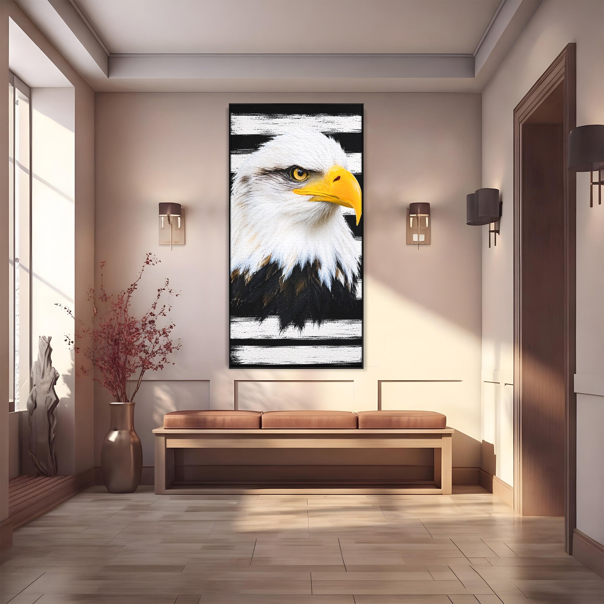 Tablou Canvas Premium LuxCanva® M1584, Spirit Liber, Vultur, Portret, Animale, Wildlife, Birou, Culori Vibrante