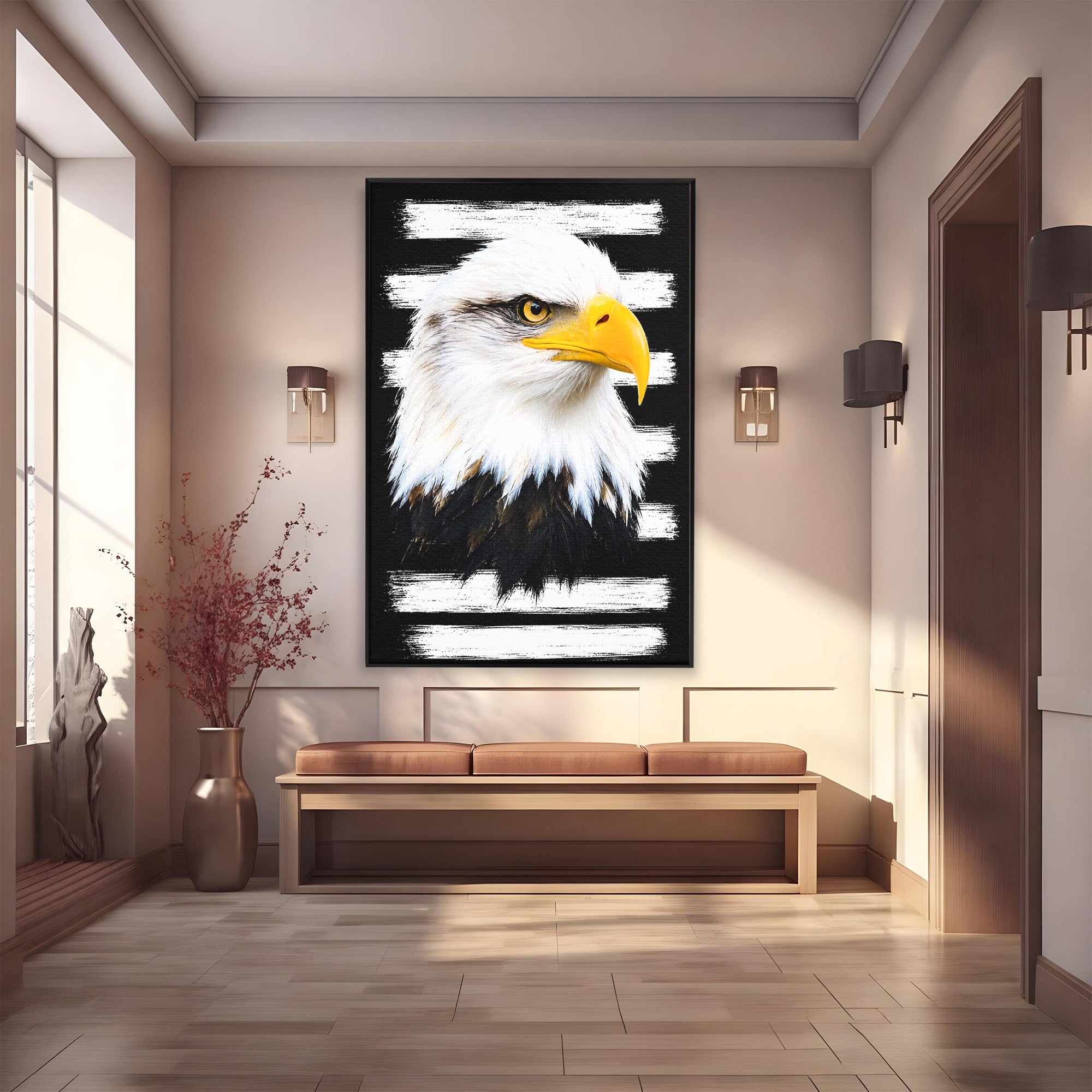 Tablou Canvas Premium LuxCanva® M1584, Spirit Liber, Vultur, Portret, Animale, Wildlife, Birou, Culori Vibrante