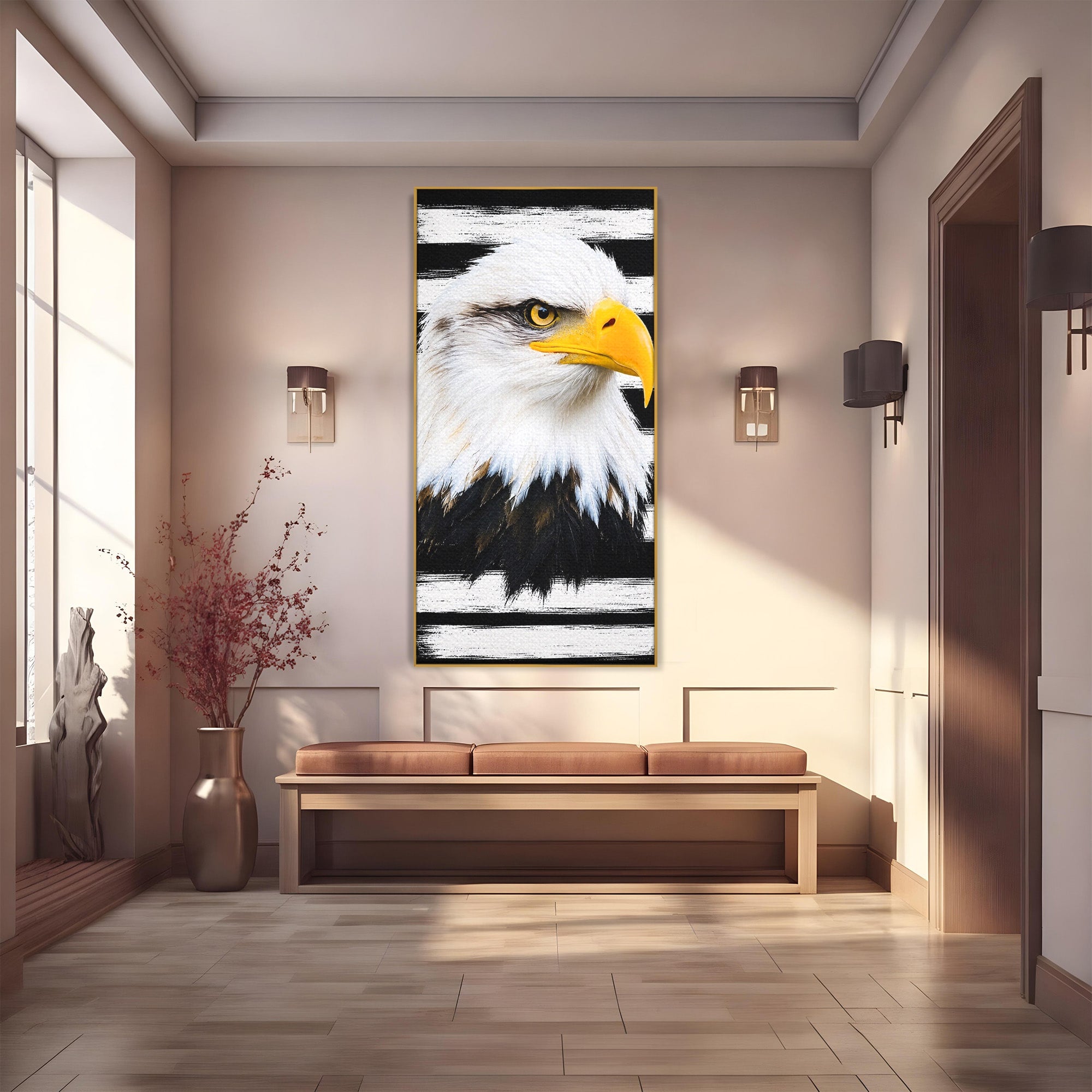 Tablou Canvas Premium LuxCanva® M1584, Spirit Liber, Vultur, Portret, Animale, Wildlife, Birou, Culori Vibrante