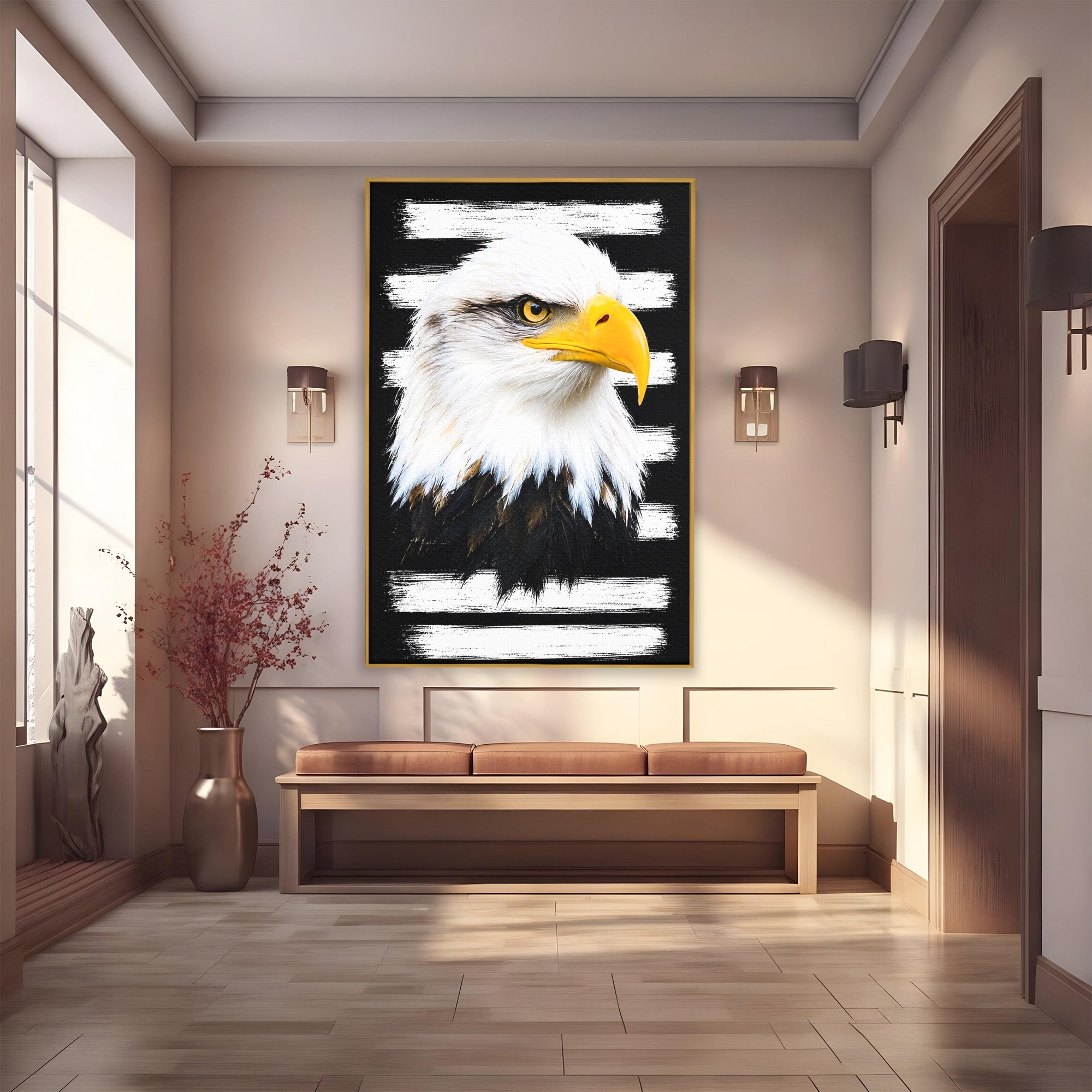 Tablou Canvas Premium LuxCanva® M1584, Spirit Liber, Vultur, Portret, Animale, Wildlife, Birou, Culori Vibrante
