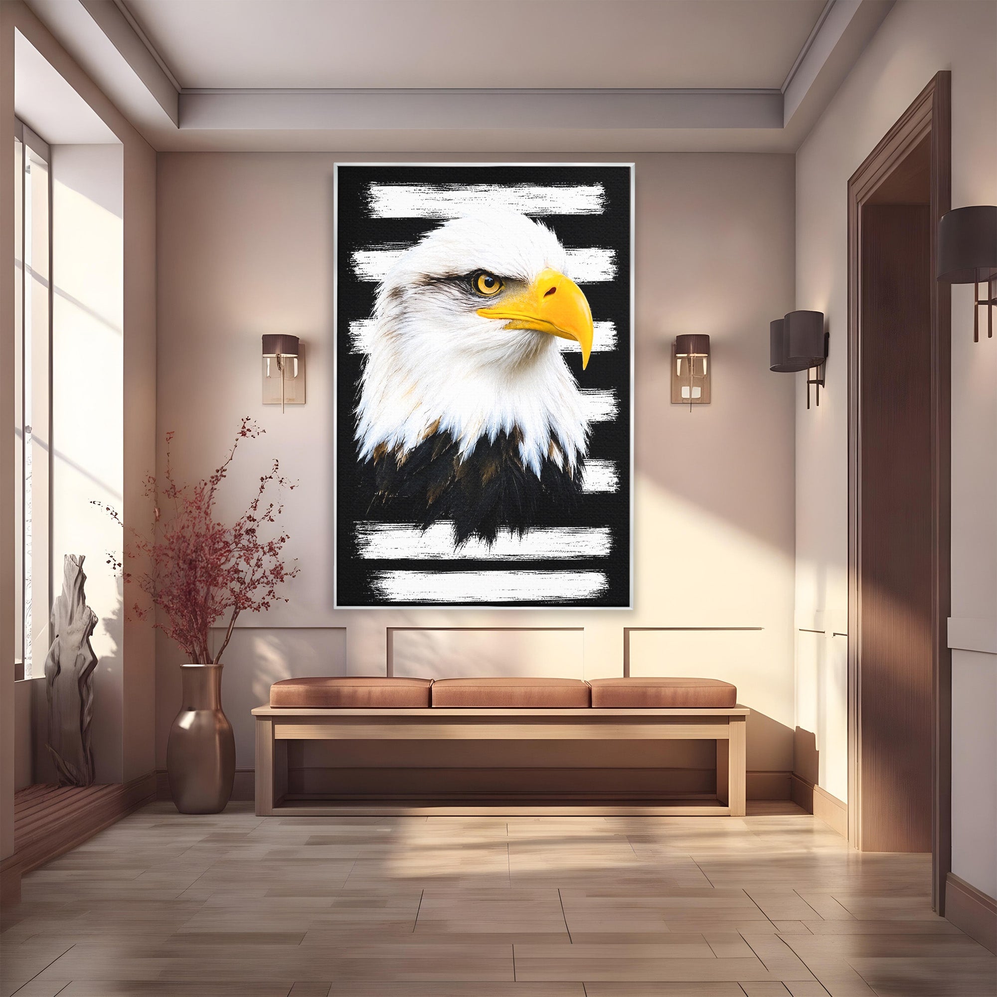 Tablou Canvas Premium LuxCanva® M1584, Spirit Liber, Vultur, Portret, Animale, Wildlife, Birou, Culori Vibrante