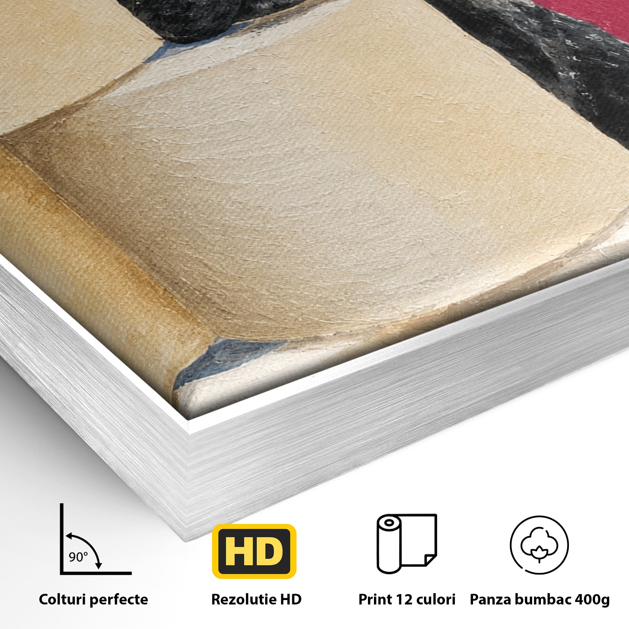 Tablou Canvas Premium LuxCanva® M1585, Bulldog Francez Jucaus, Bulldog, Toaleta, Amuzant, Living, Caine, Arta, Dormitor, Culori Vibrante