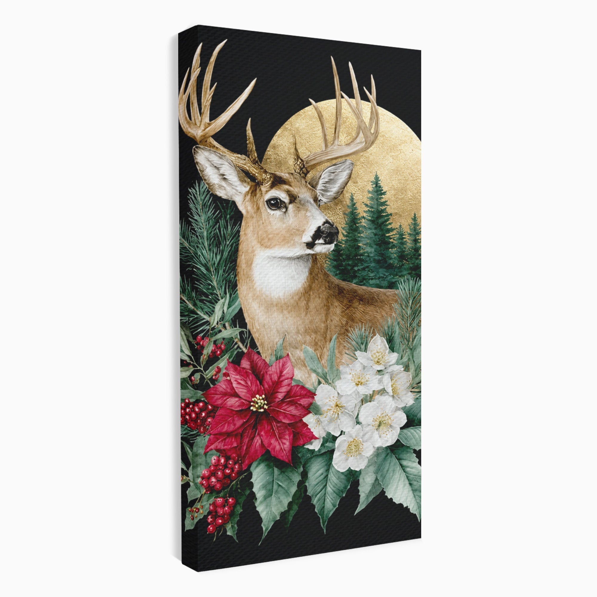 Tablou Canvas Premium LuxCanva® M1586, Cerbul Regal, Cerb, Natura, Padure, Floare, Living, Dormitor, Culori Vibrante