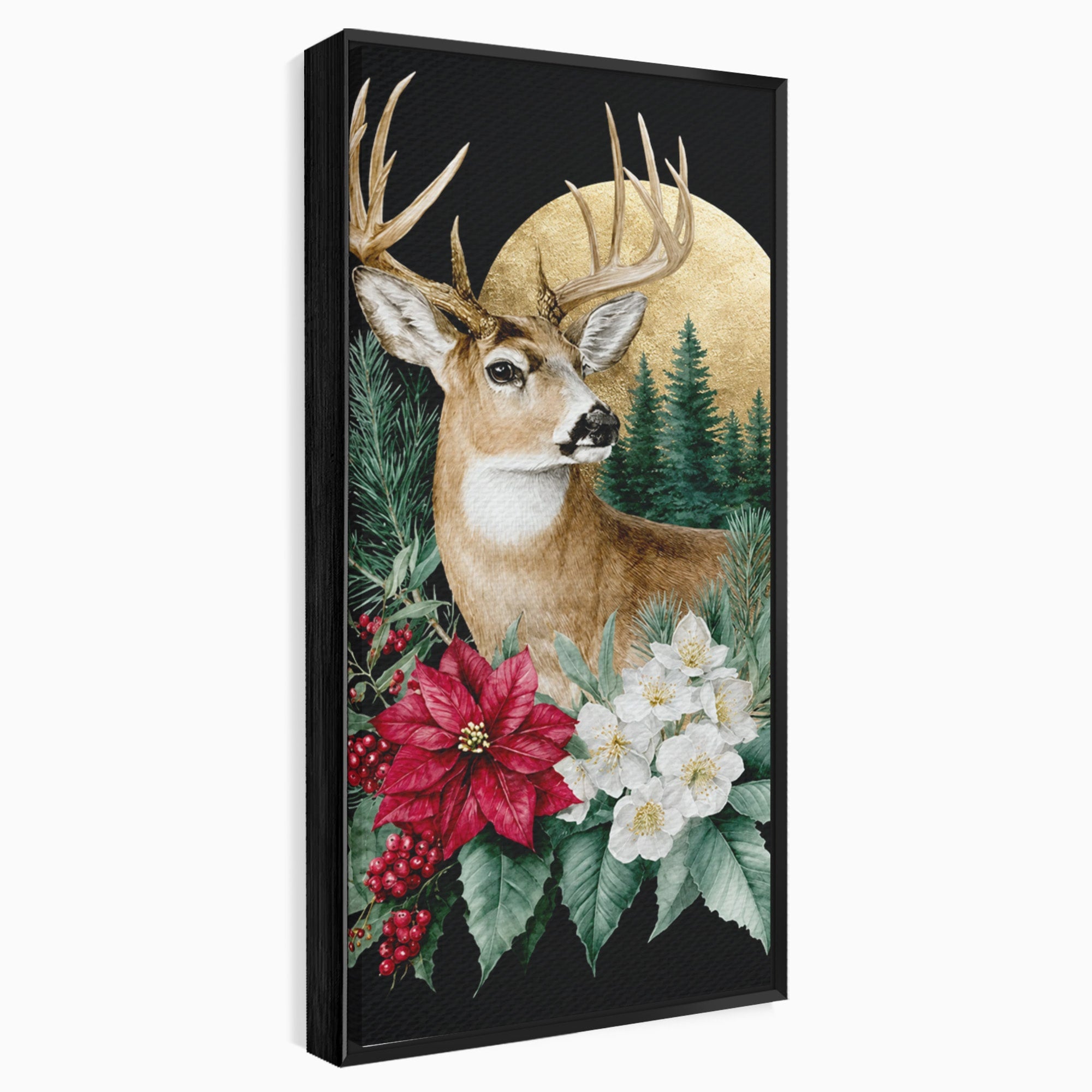 Tablou Canvas Premium LuxCanva® M1586, Cerbul Regal, Cerb, Natura, Padure, Floare, Living, Dormitor, Culori Vibrante
