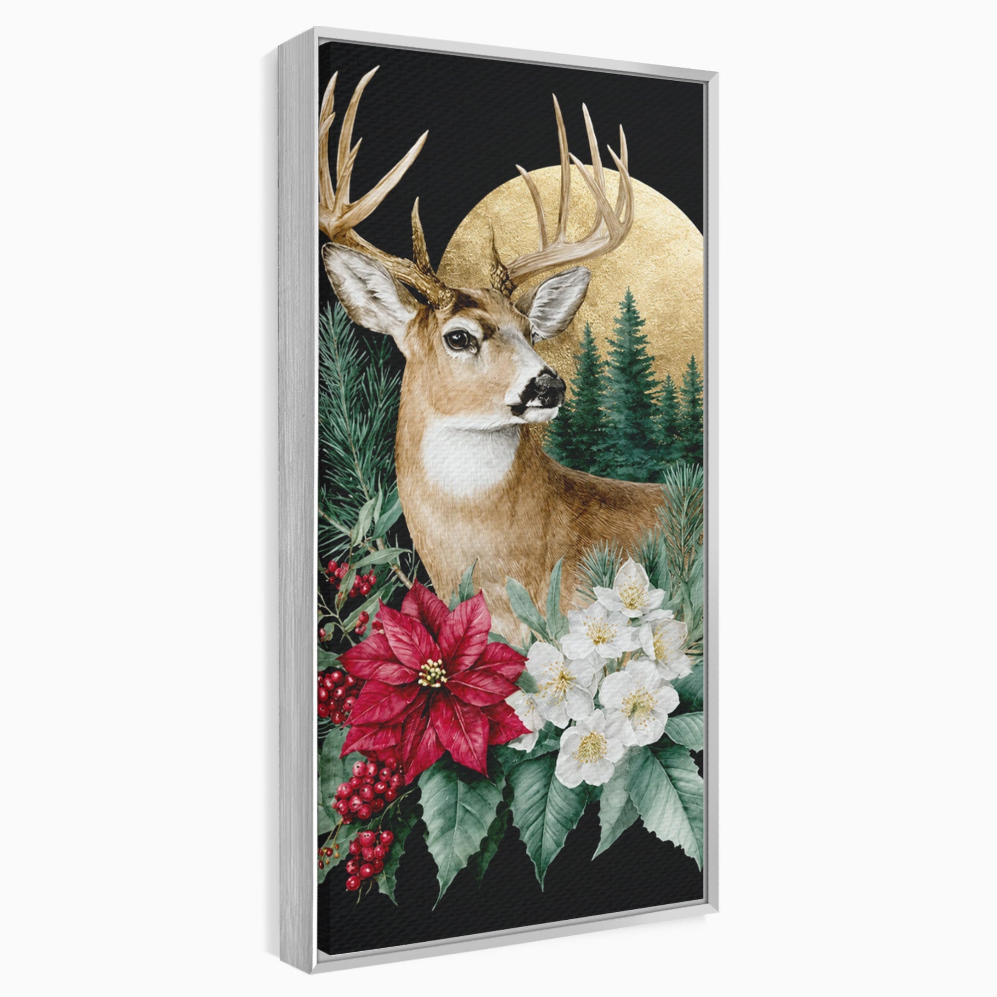 Tablou Canvas Premium LuxCanva® M1586, Cerbul Regal, Cerb, Natura, Padure, Floare, Living, Dormitor, Culori Vibrante