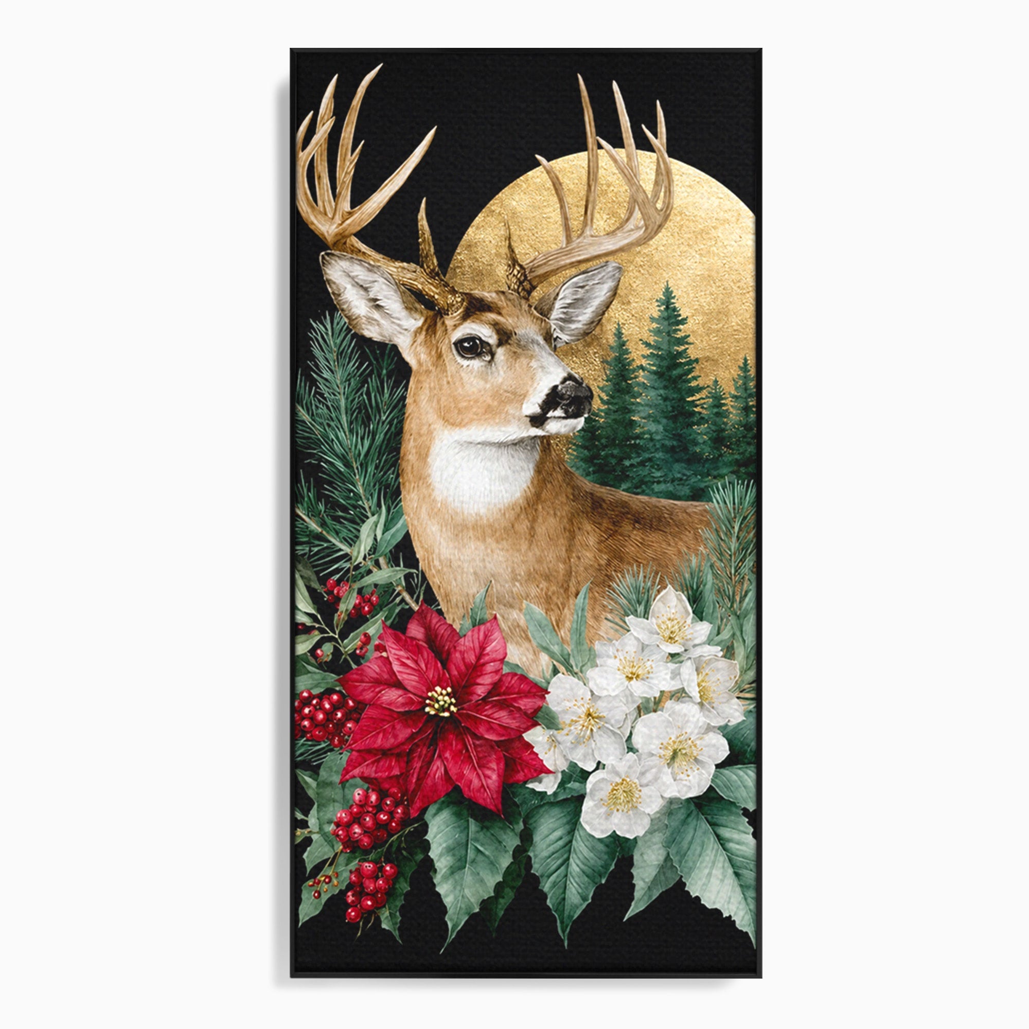 Tablou Canvas Premium LuxCanva® M1586, Cerbul Regal, Cerb, Natura, Padure, Floare, Living, Dormitor, Culori Vibrante