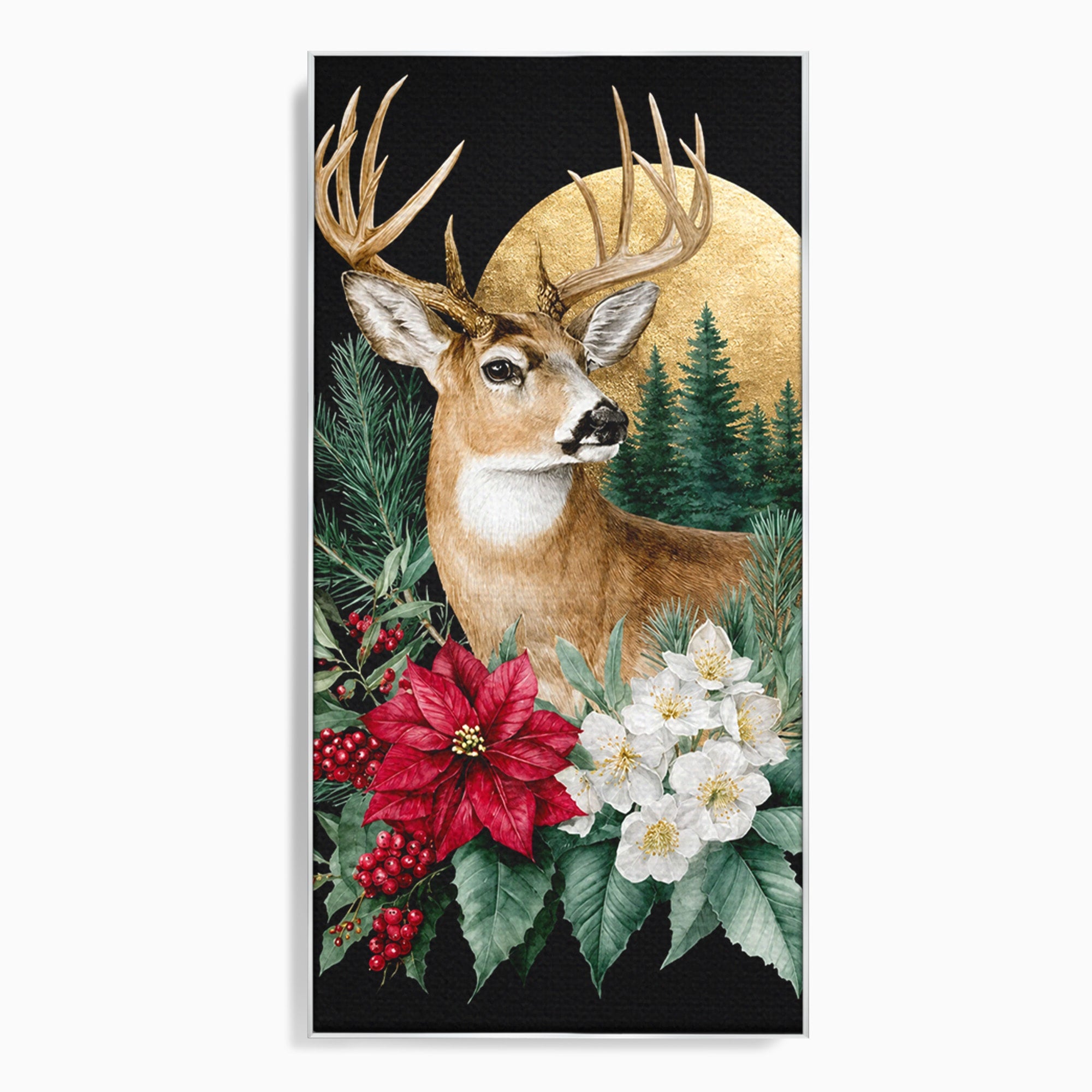 Tablou Canvas Premium LuxCanva® M1586, Cerbul Regal, Cerb, Natura, Padure, Floare, Living, Dormitor, Culori Vibrante
