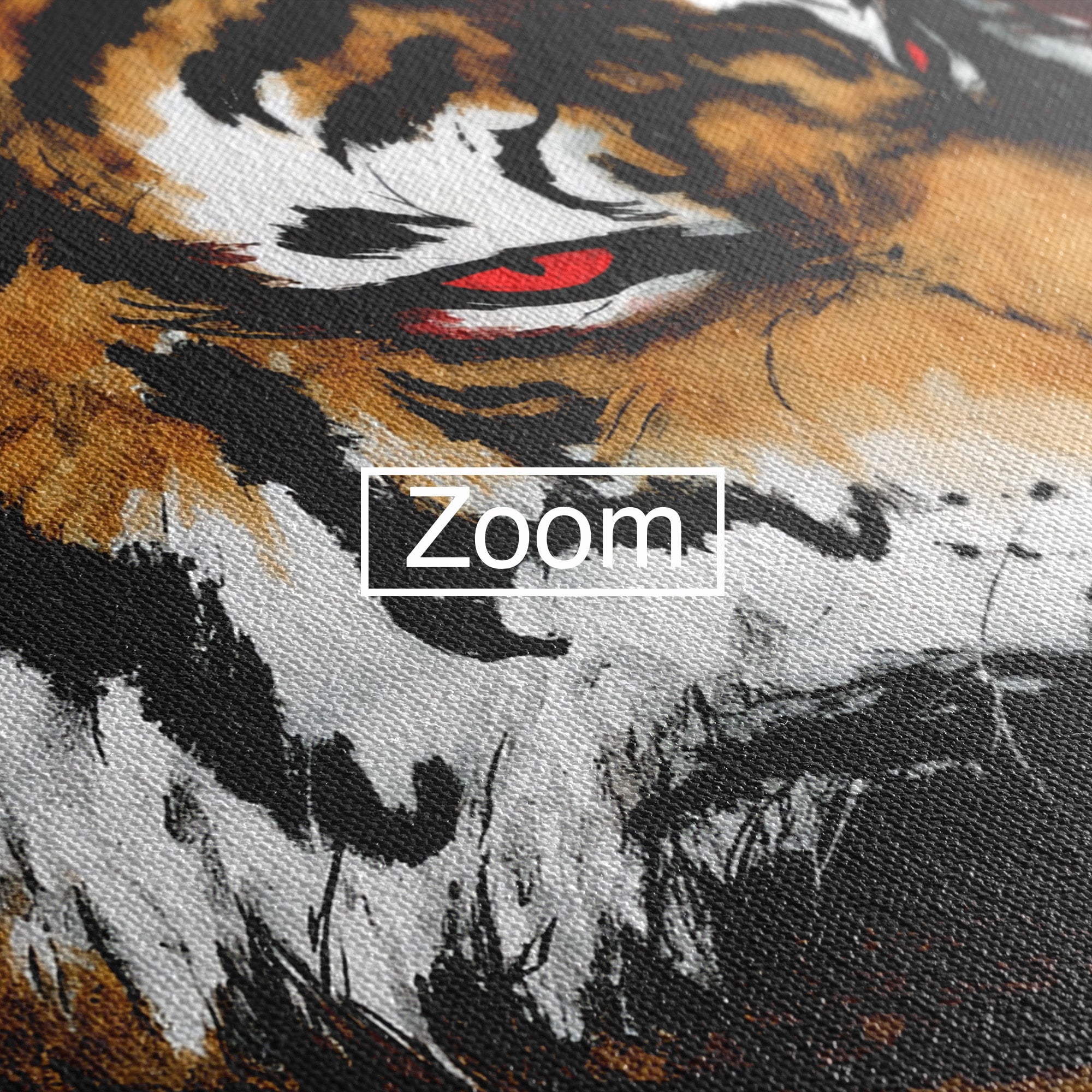 Tablou Canvas Premium LuxCanva® M1593, Tigrul Furtunos, Tigru, Animal, Salbatic, Putere, Dormitor, Culori Vibrante