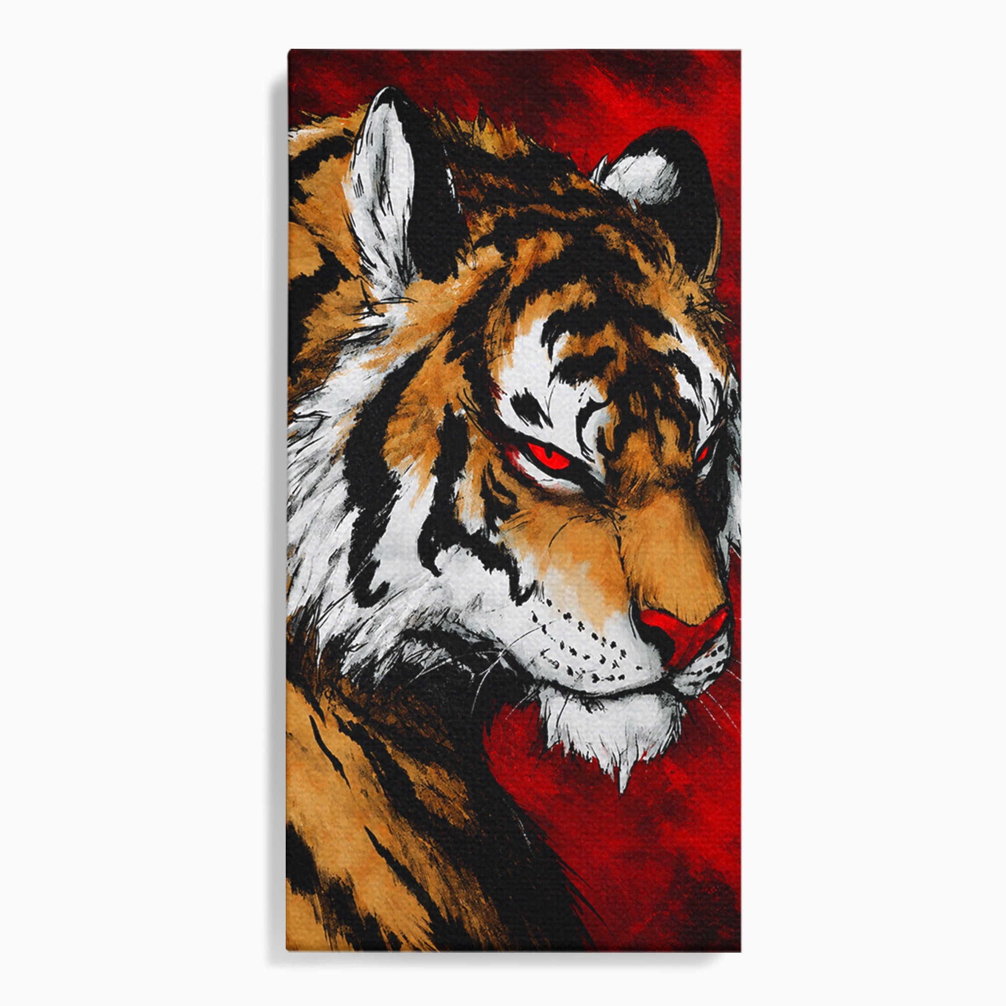 Tablou Canvas Premium LuxCanva® M1593, Tigrul Furtunos, Tigru, Animal, Salbatic, Putere, Dormitor, Culori Vibrante
