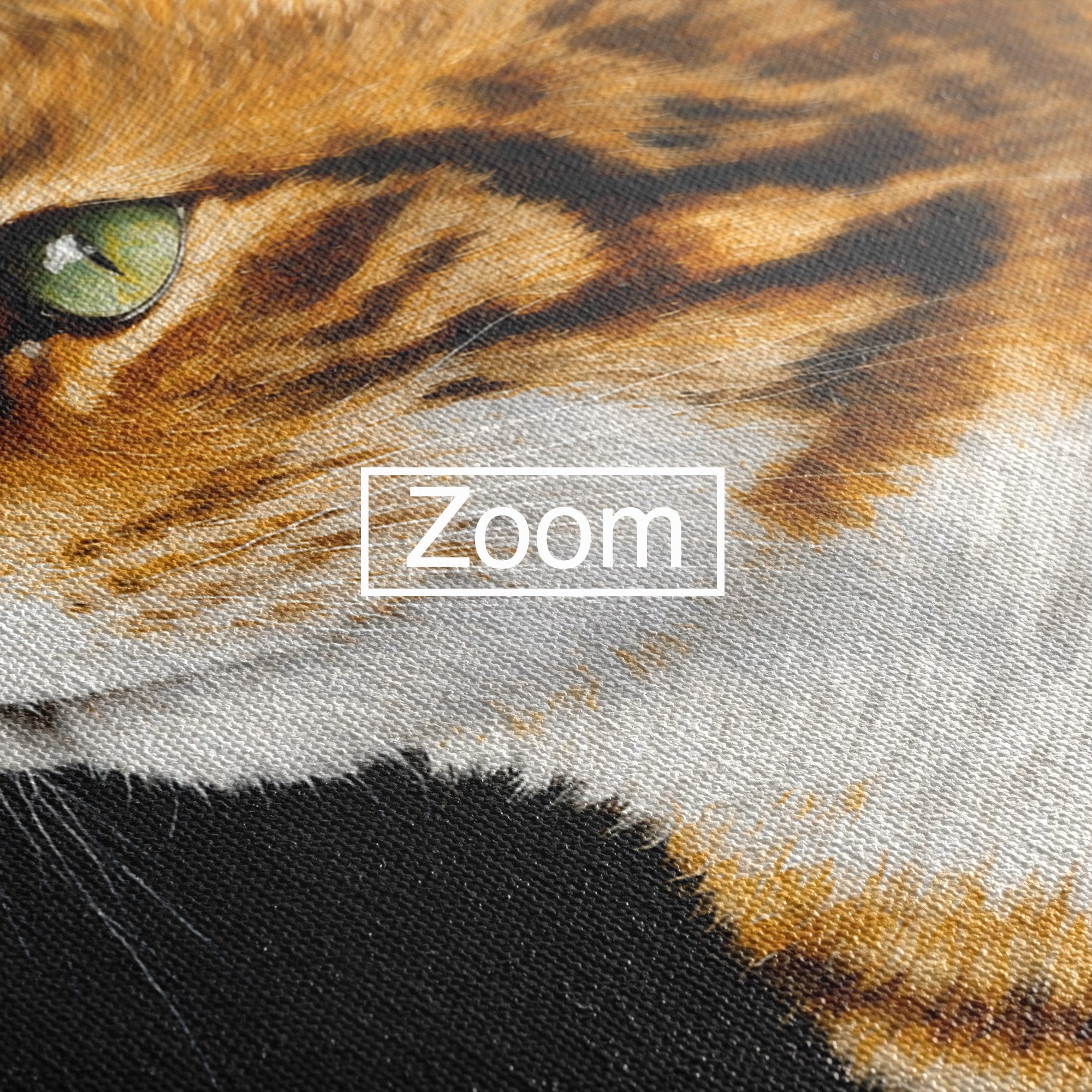 Tablou Canvas Premium LuxCanva® M1595, Privirea Curioasă, Pisica, Portret, Animale, Realism, Dormitor, Culori Vibrante
