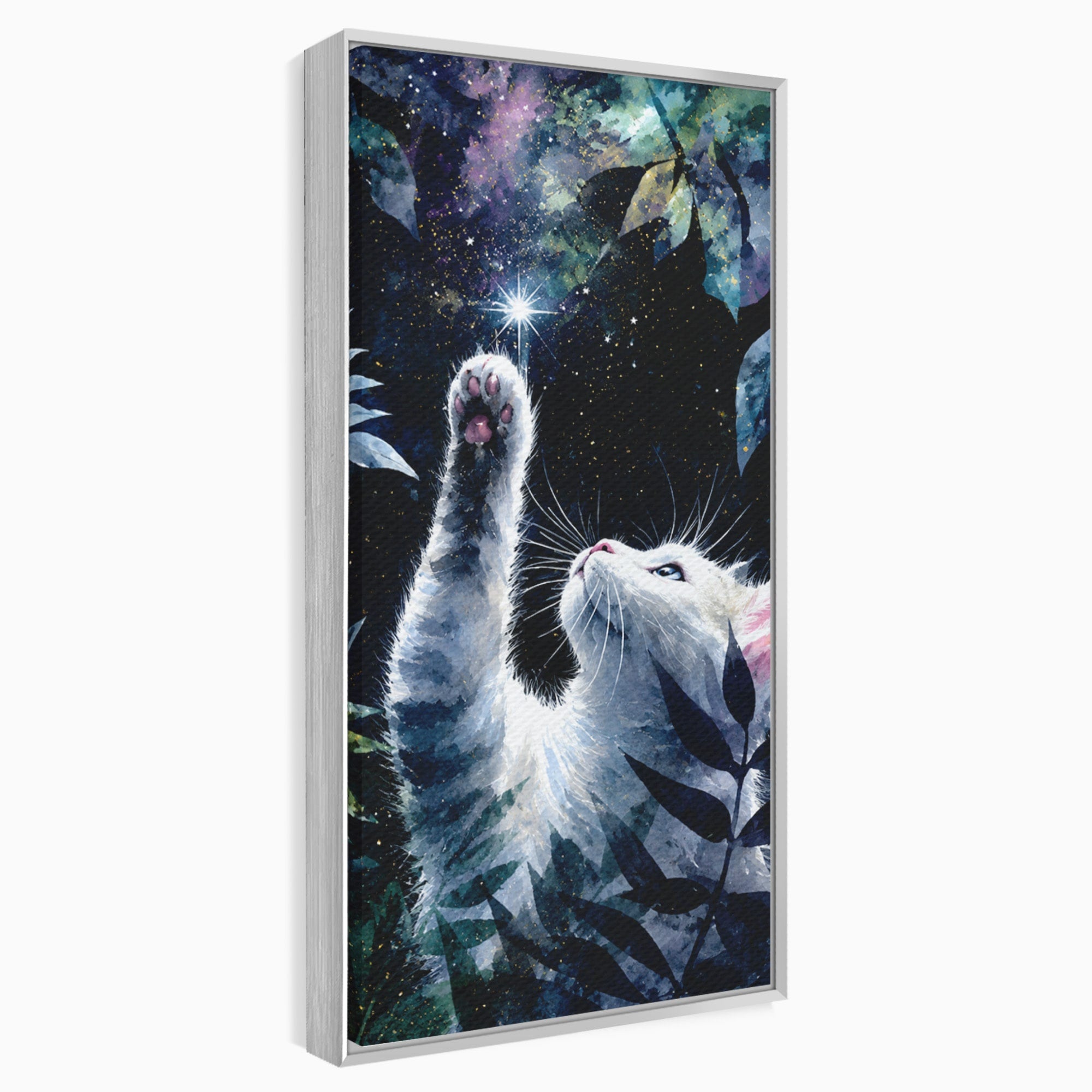 Tablou Canvas Premium LuxCanva® M1599, Micul Visător, Pisica, Stea, Natura, Noapte, Dormitor, Culori Vibrante